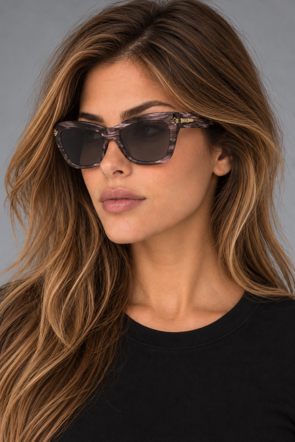 משקפי שמש Longchamp דגם LO777SN-616-53 לנשים 53 מ״מ בצבע Striped Rose