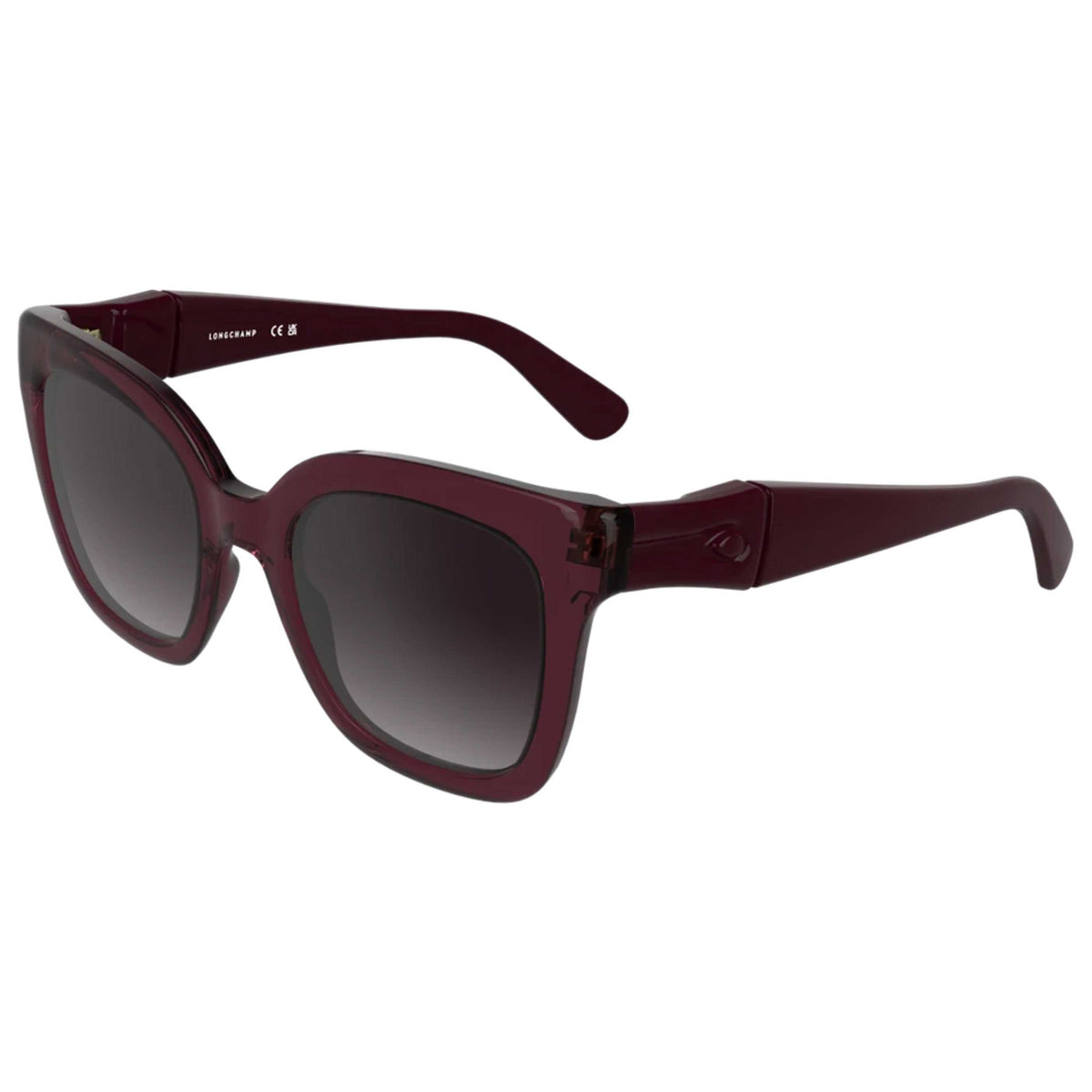 משקפי שמש Longchamp דגם LO793S-601-53 לנשים 53 מ״מ בצבע Transparent Burgundy