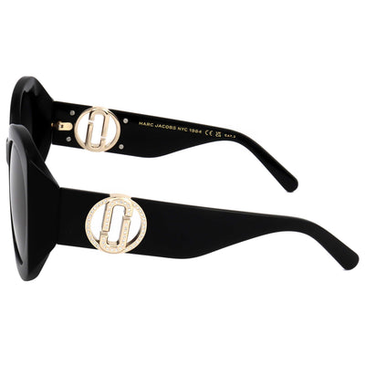 משקפי שמש Marc Jacobs לנשים 56 מ״מ בצבע שחור וזהב