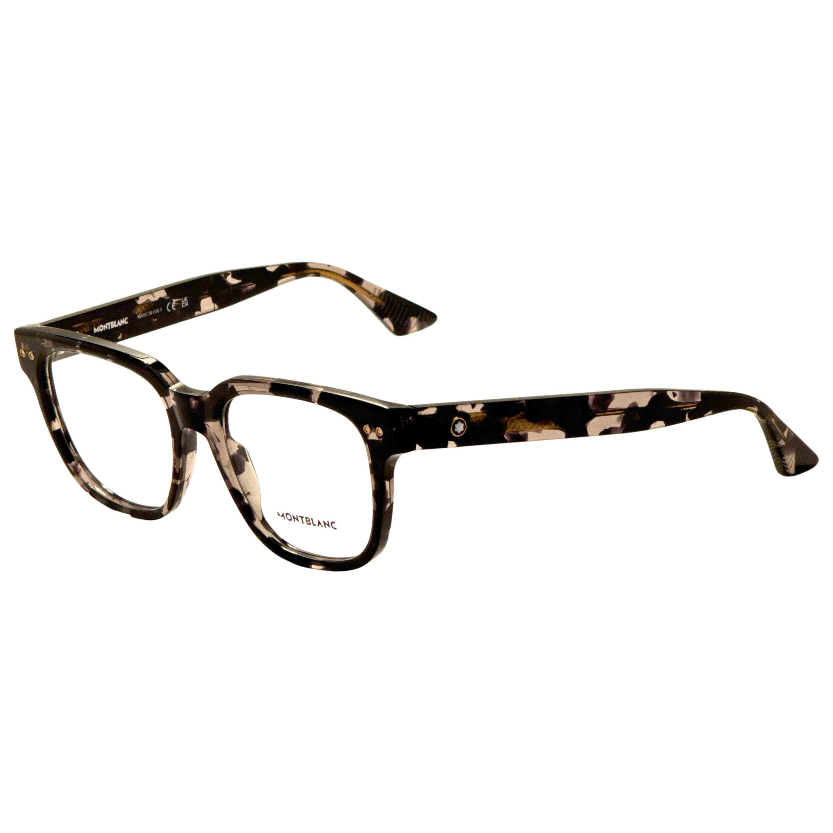 משקפי ראייה Montblanc דגם Mb0321O לגברים 53 מ״מ בצבע שחור שריון צב