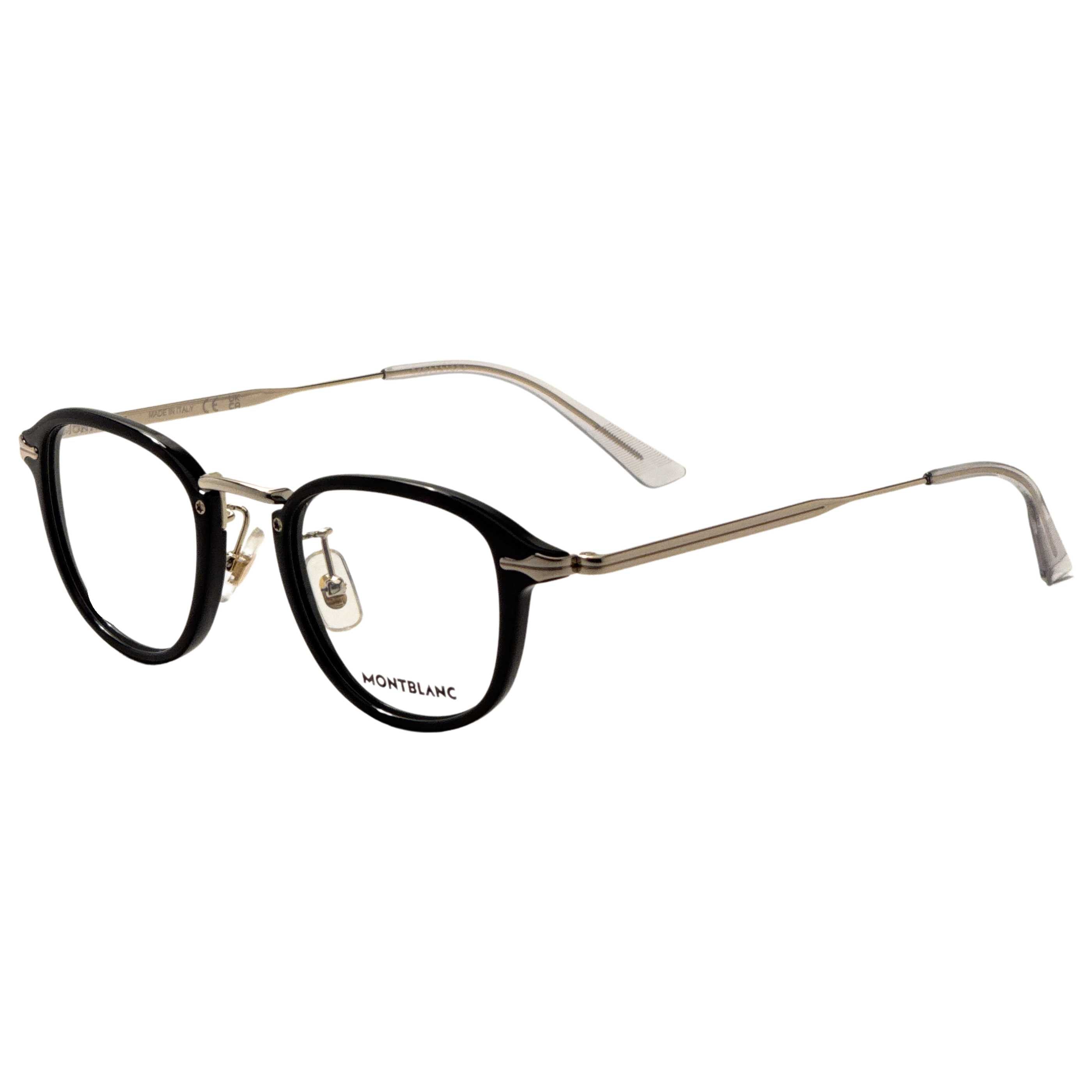 משקפי ראייה Montblanc דגם Mb0336O לגברים 48 מ״מ בצבע שחור זהב