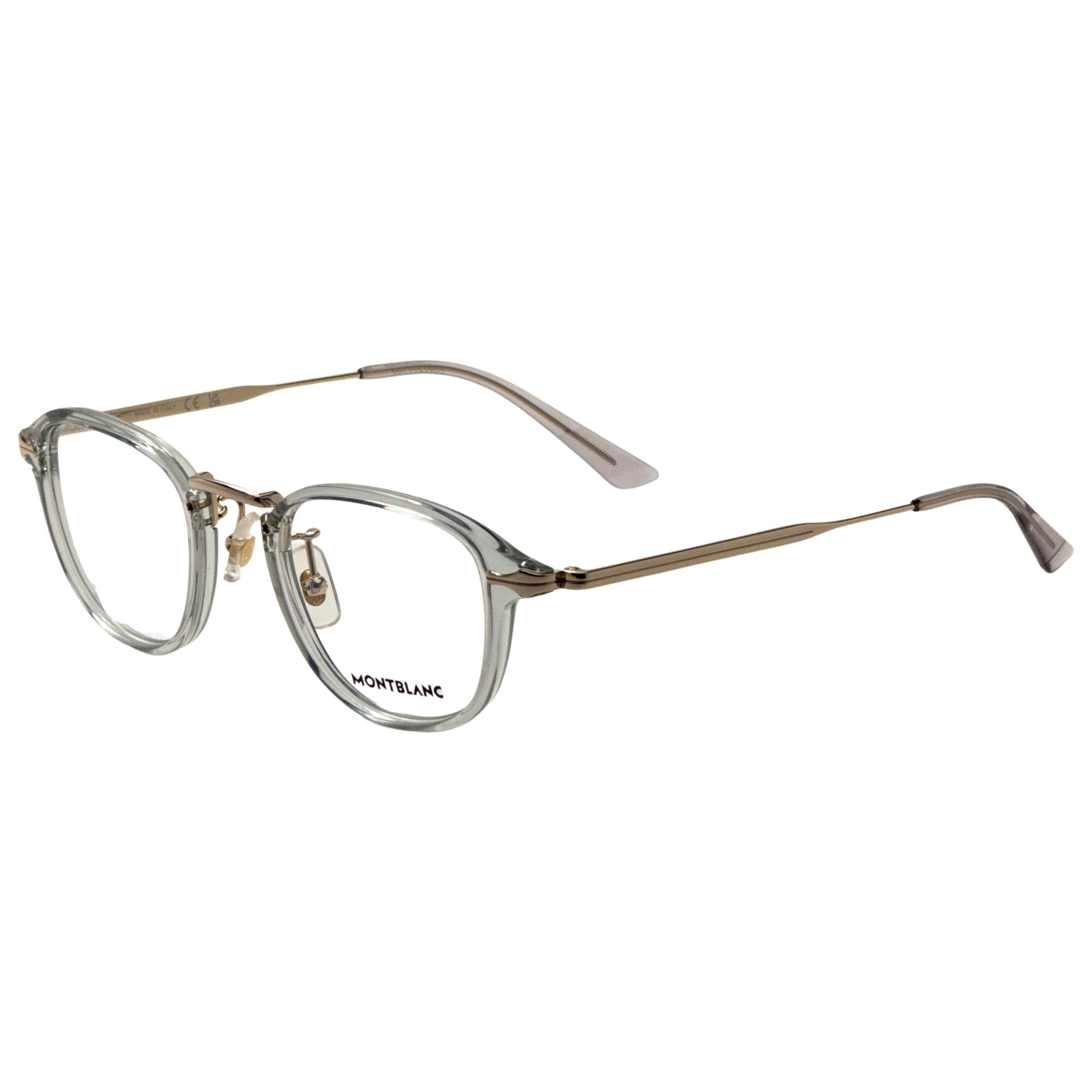 משקפי ראייה Montblanc דגם Mb0336O לגברים 48 מ״מ בצבע אפור זהב