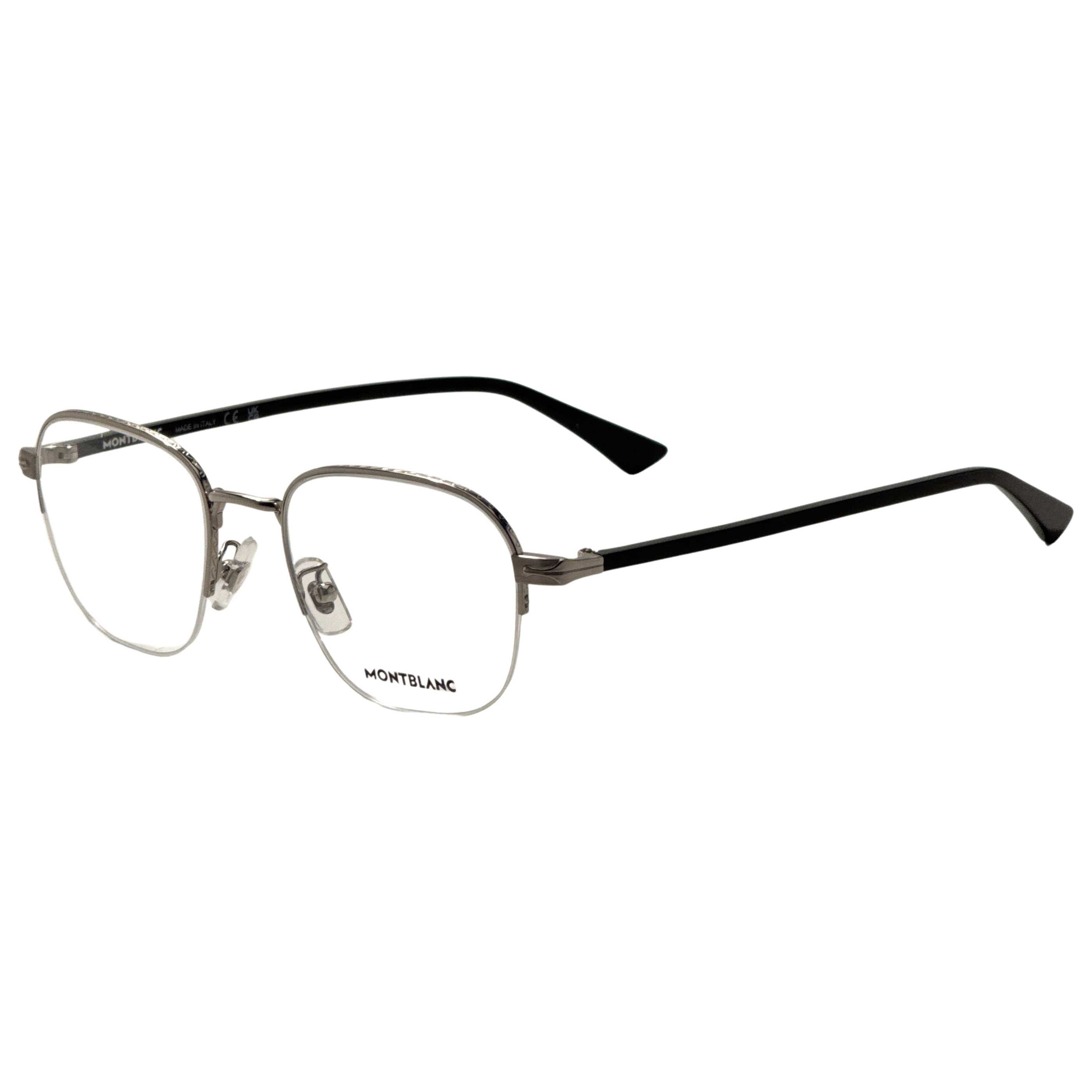 משקפי ראייה Montblanc דגם Mb0341O לגברים 53 מ״מ בצבע כסוף