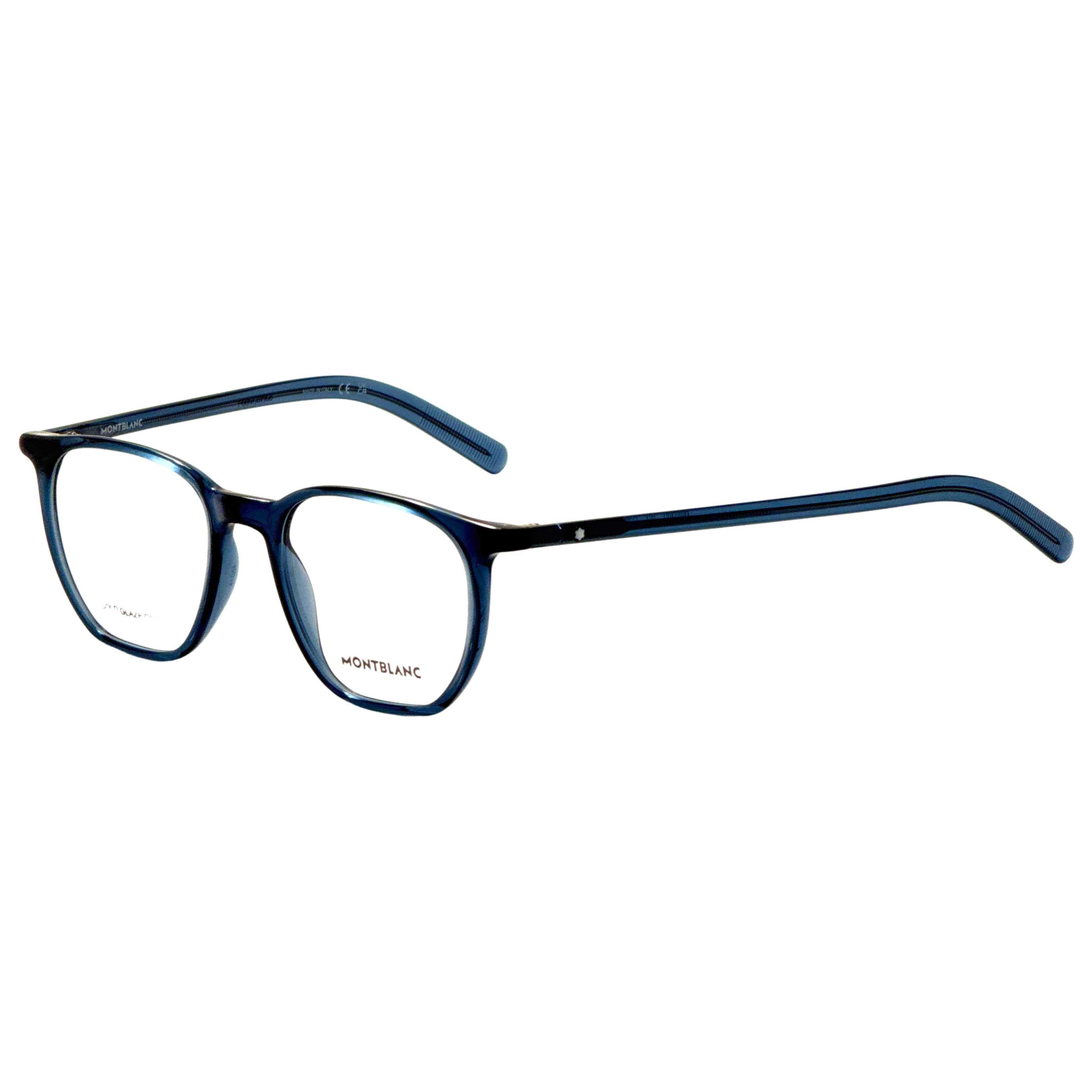 משקפי ראייה Montblanc דגם Mb0349O לגברים 50 מ״מ בצבע כחול