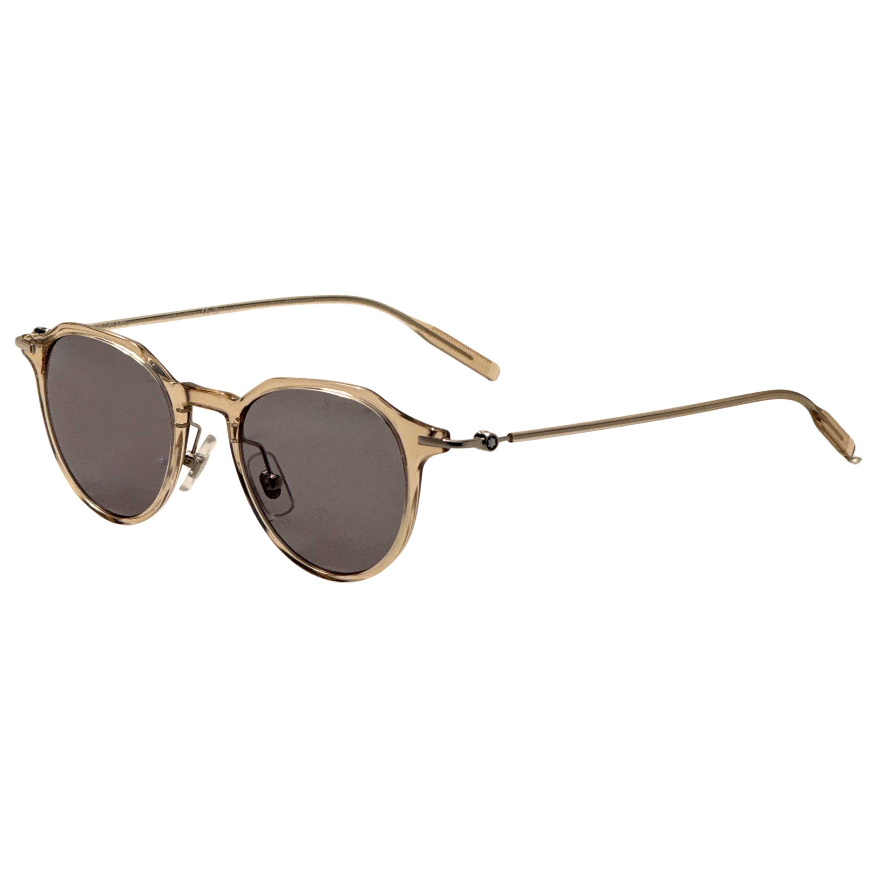 משקפי ראייה Montblanc דגם Mb0355S לגברים 49 מ״מ בצבע בז׳