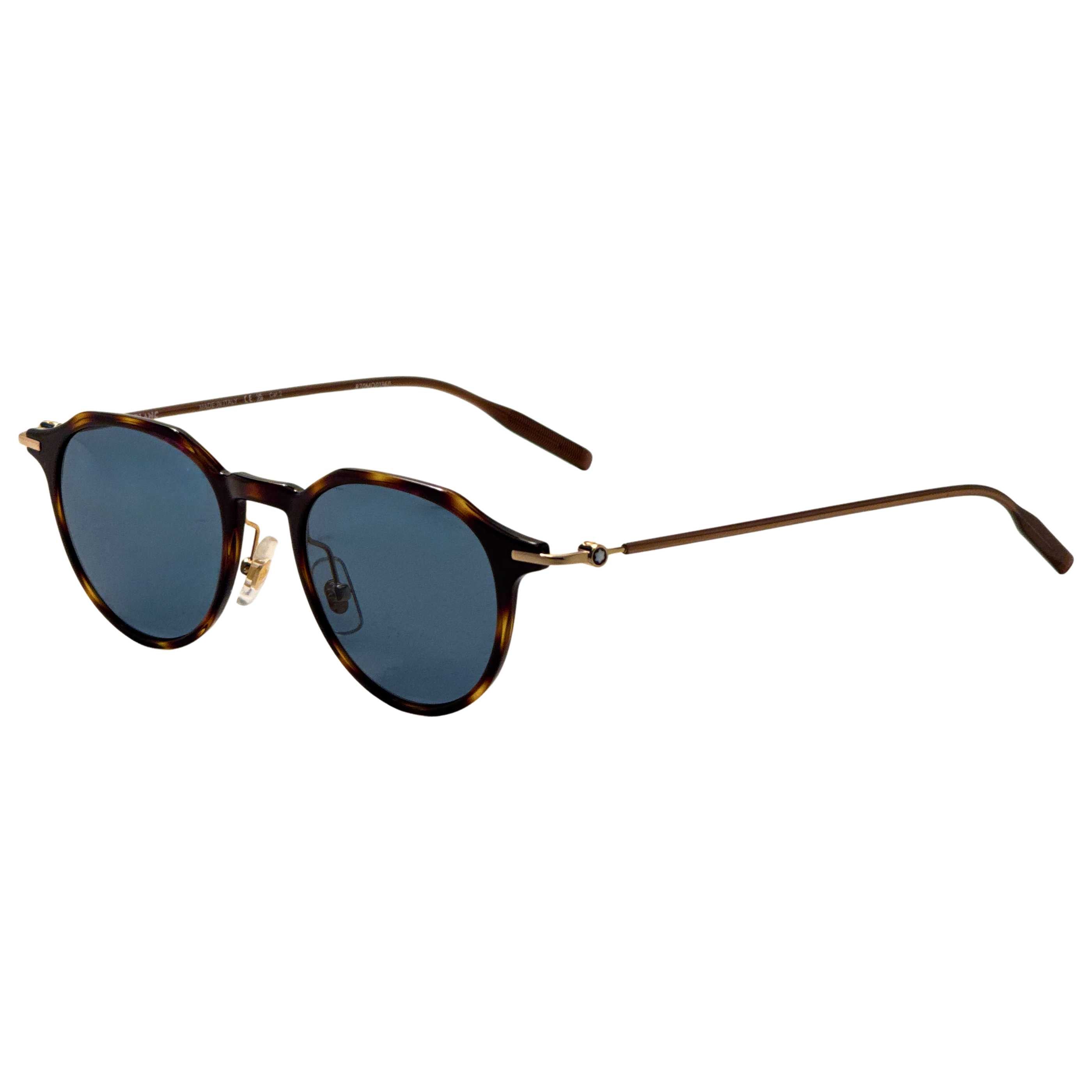 משקפי ראייה Montblanc דגם Mb0355S לגברים 49 מ״מ בצבע הוואנה כהה