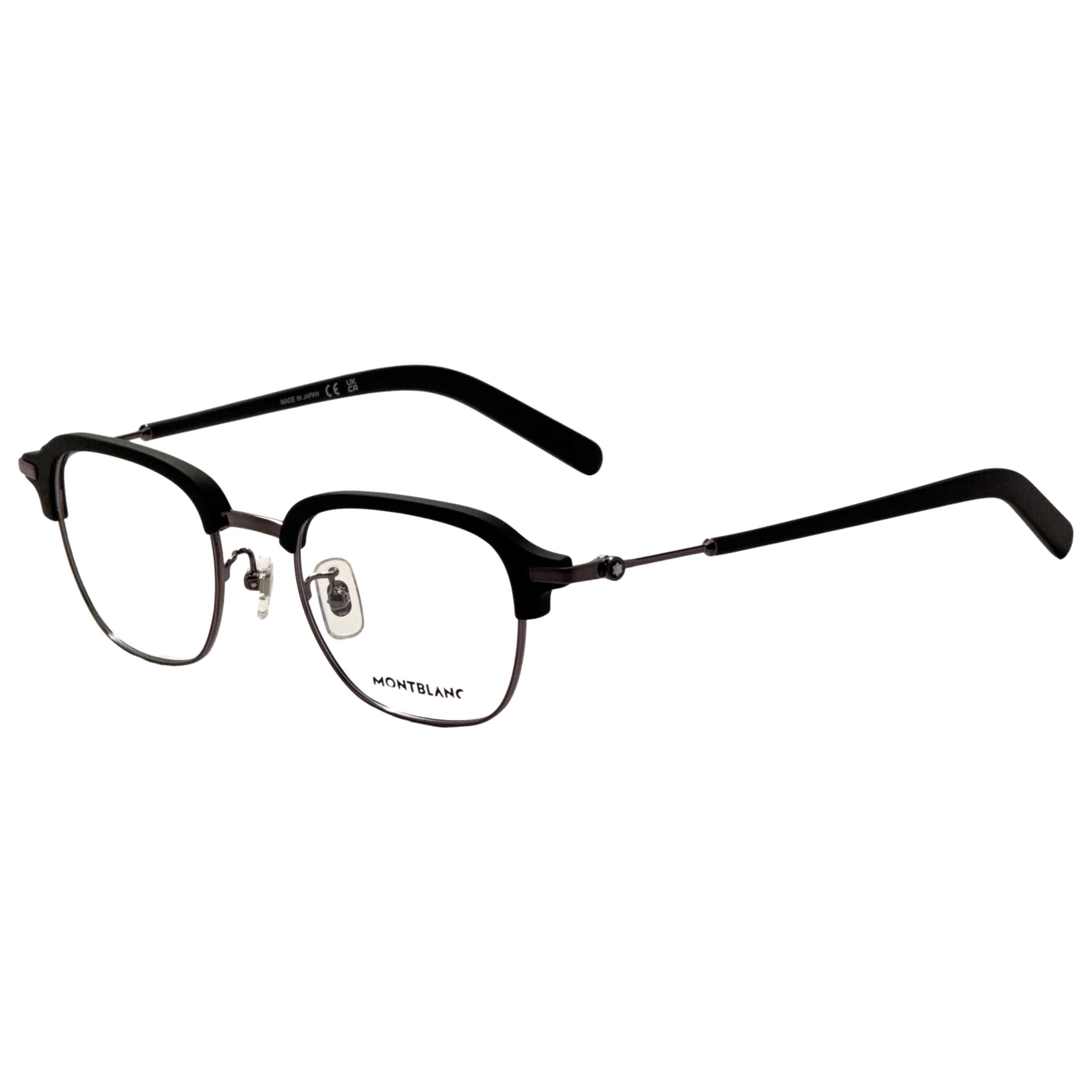 משקפי ראייה Montblanc דגם Mb0390O לגברים 50 מ״מ בצבע שחור גנמטאל