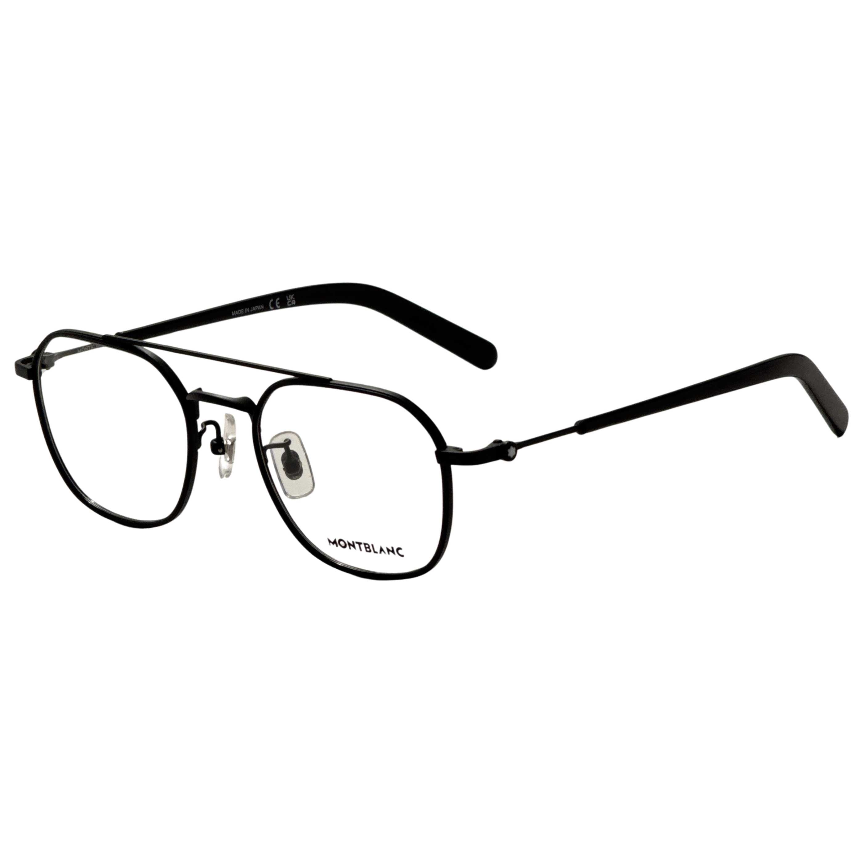 משקפי ראייה Montblanc דגם Mb0391Oa לגברים 51 מ״מ בצבע שחור