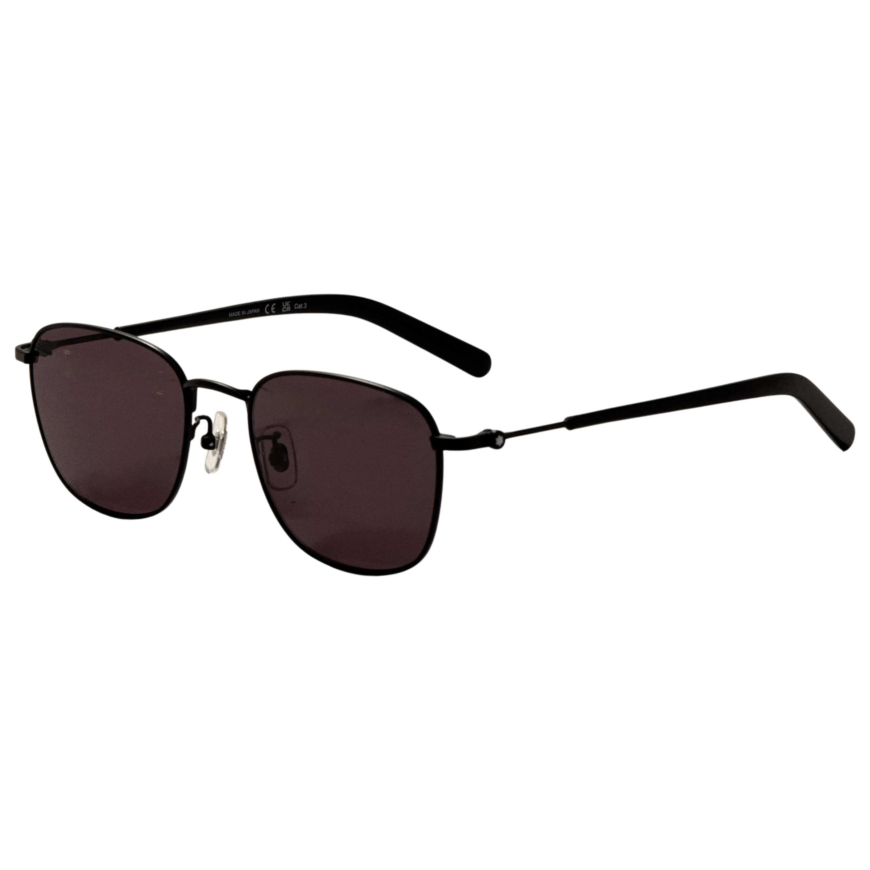 משקפי שמש Montblanc דגם Mb0392Sa לגברים 55 מ״מ בצבע שחור