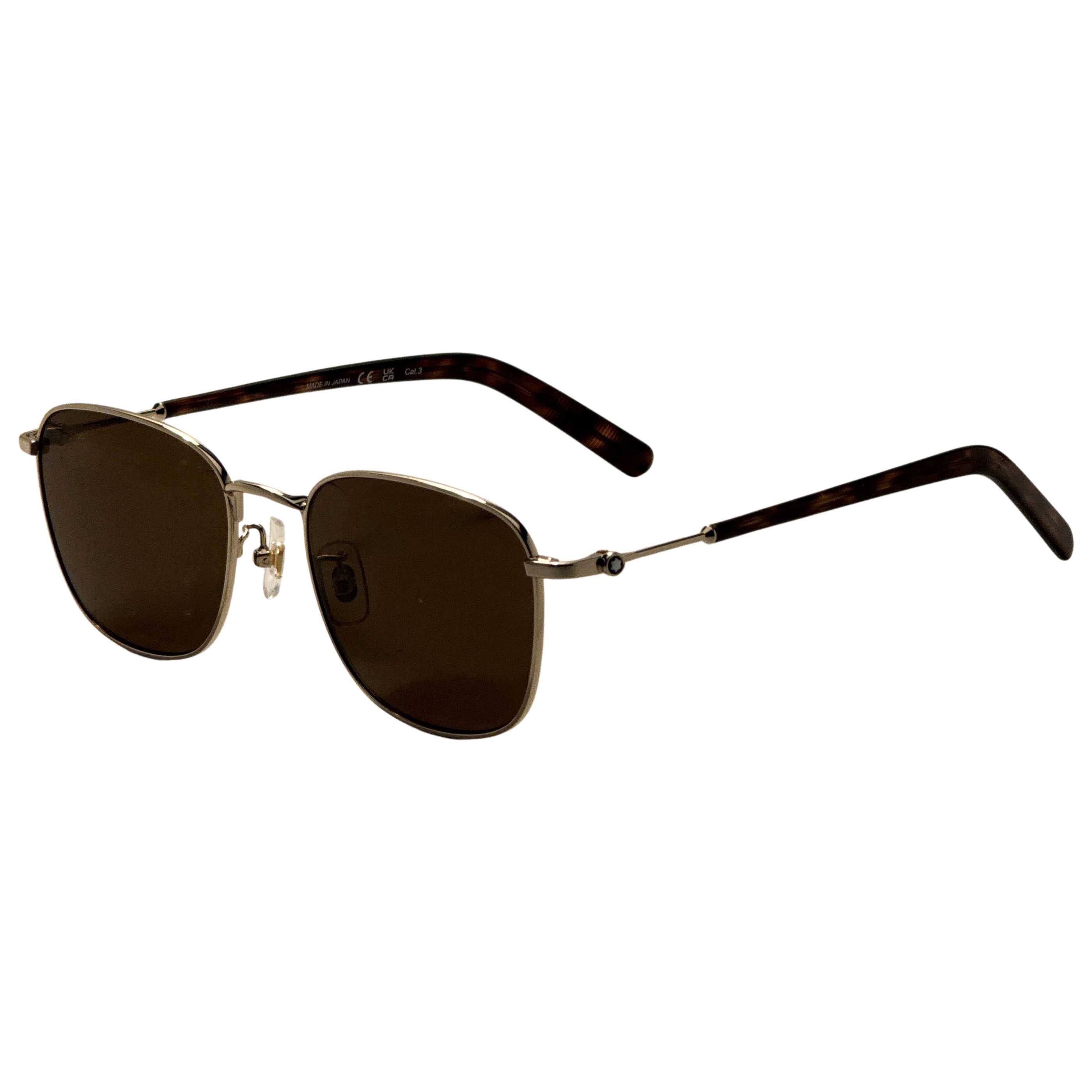 משקפי שמש Montblanc דגם Mb0392Sa לגברים 55 מ״מ בצבע זהב