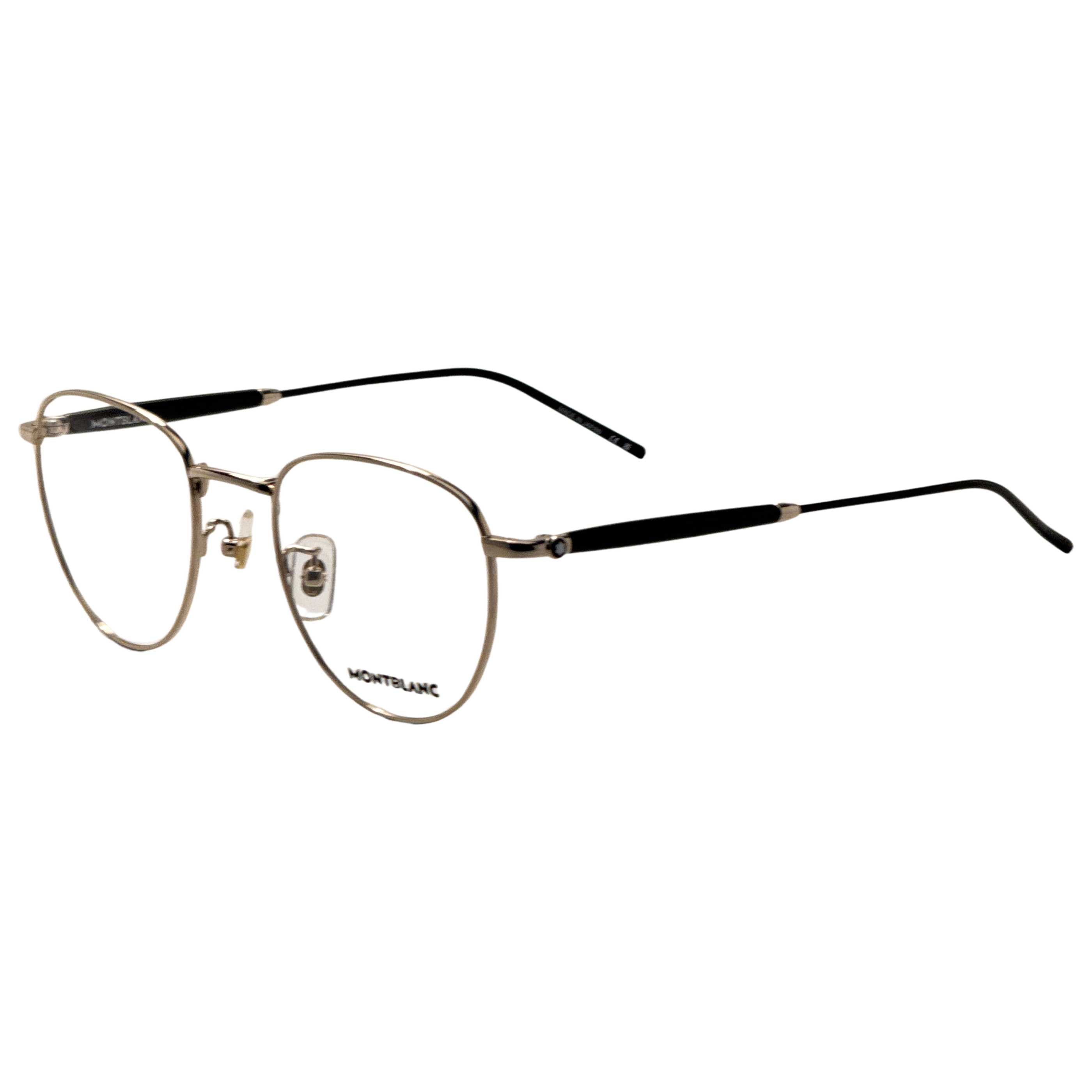 משקפי ראייה Montblanc דגם Mb0410O לגברים 50 מ״מ בצבע שחור זהב