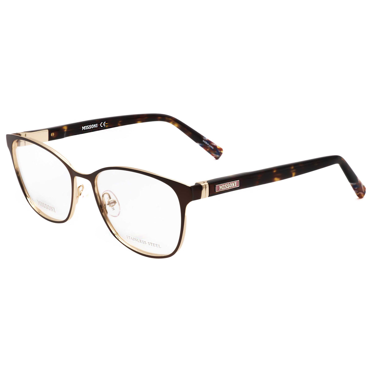 משקפי ראייה Missoni דגם Mis0062 לנשים 52 מ״מ בצבע זהב חום