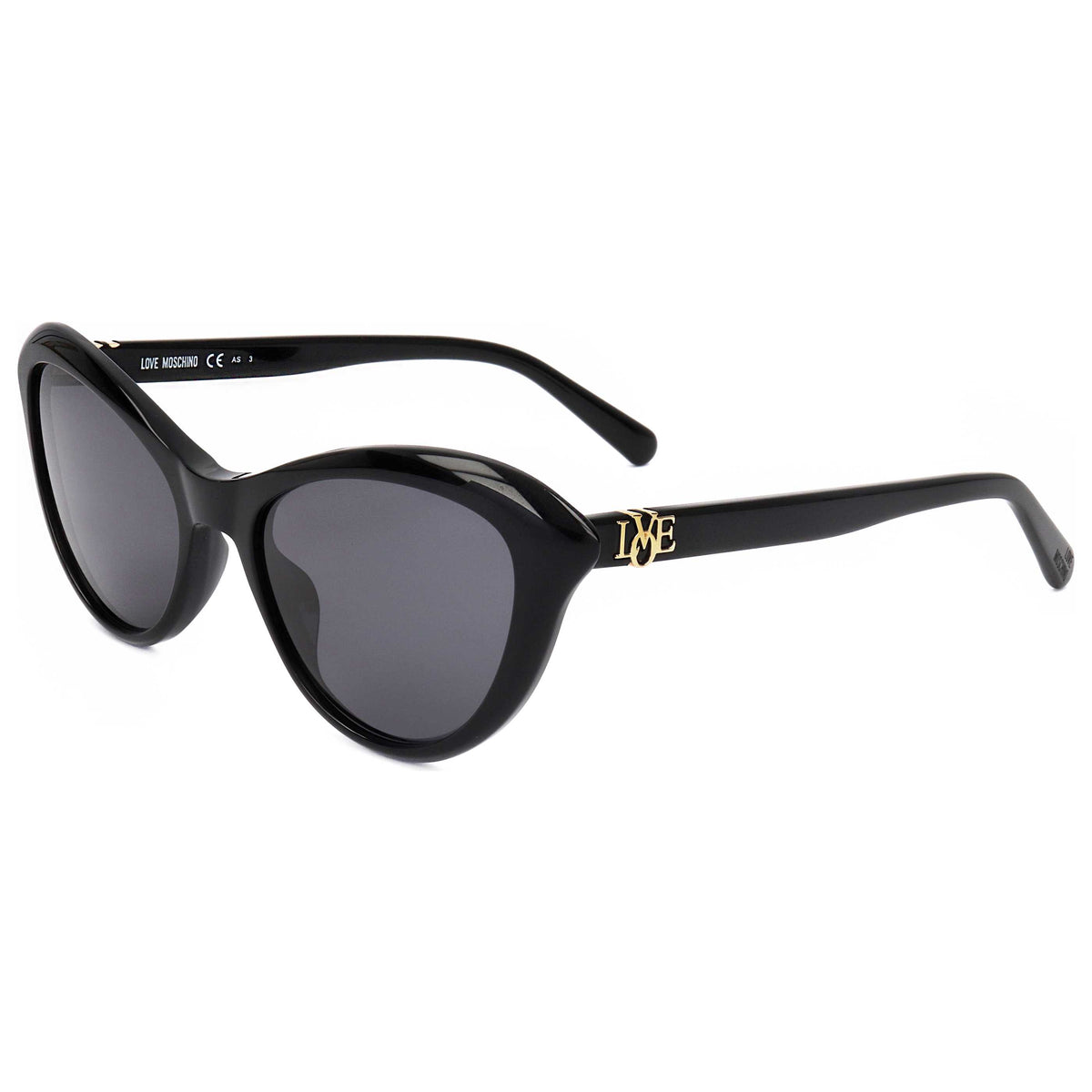 משקפי שמש Moschino דגם Love לנשים 53 מ״מ בצבע שחור