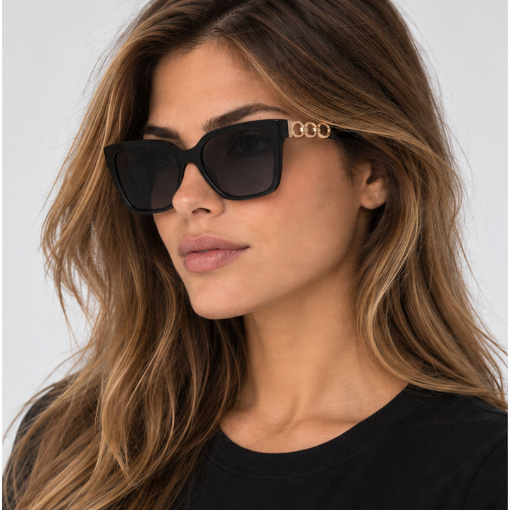 משקפי שמש Moschino דגם Mos098 לנשים 55 מ״מ בצבע שחור