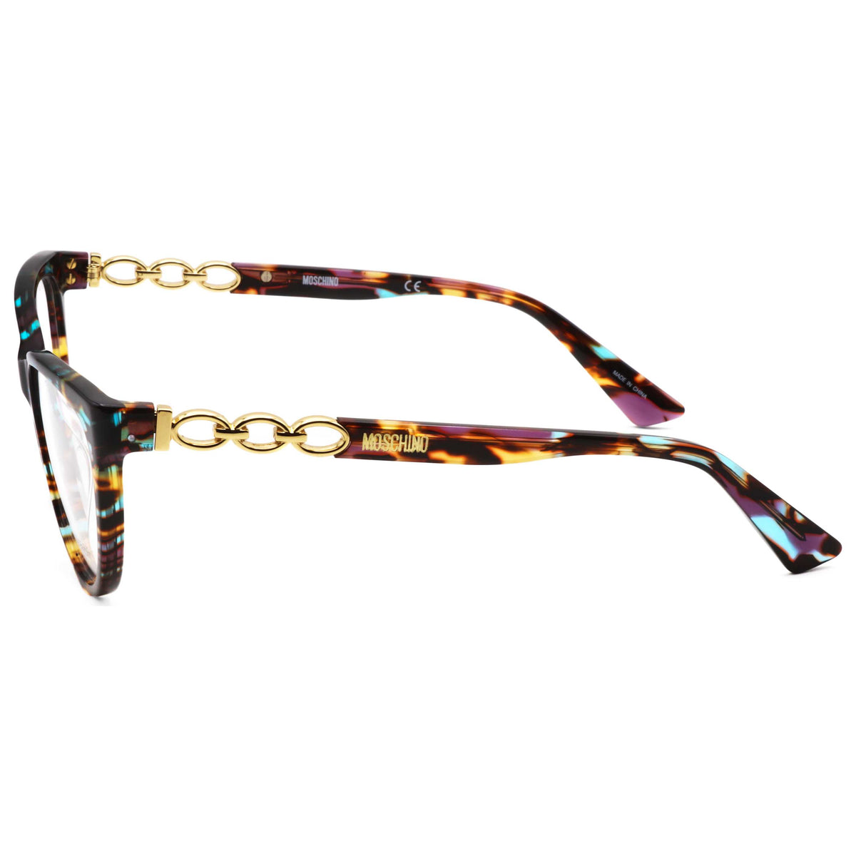 Moschino Women's 53mm Brown Blue Havana Eyeglasses MOS589-X8Q-53