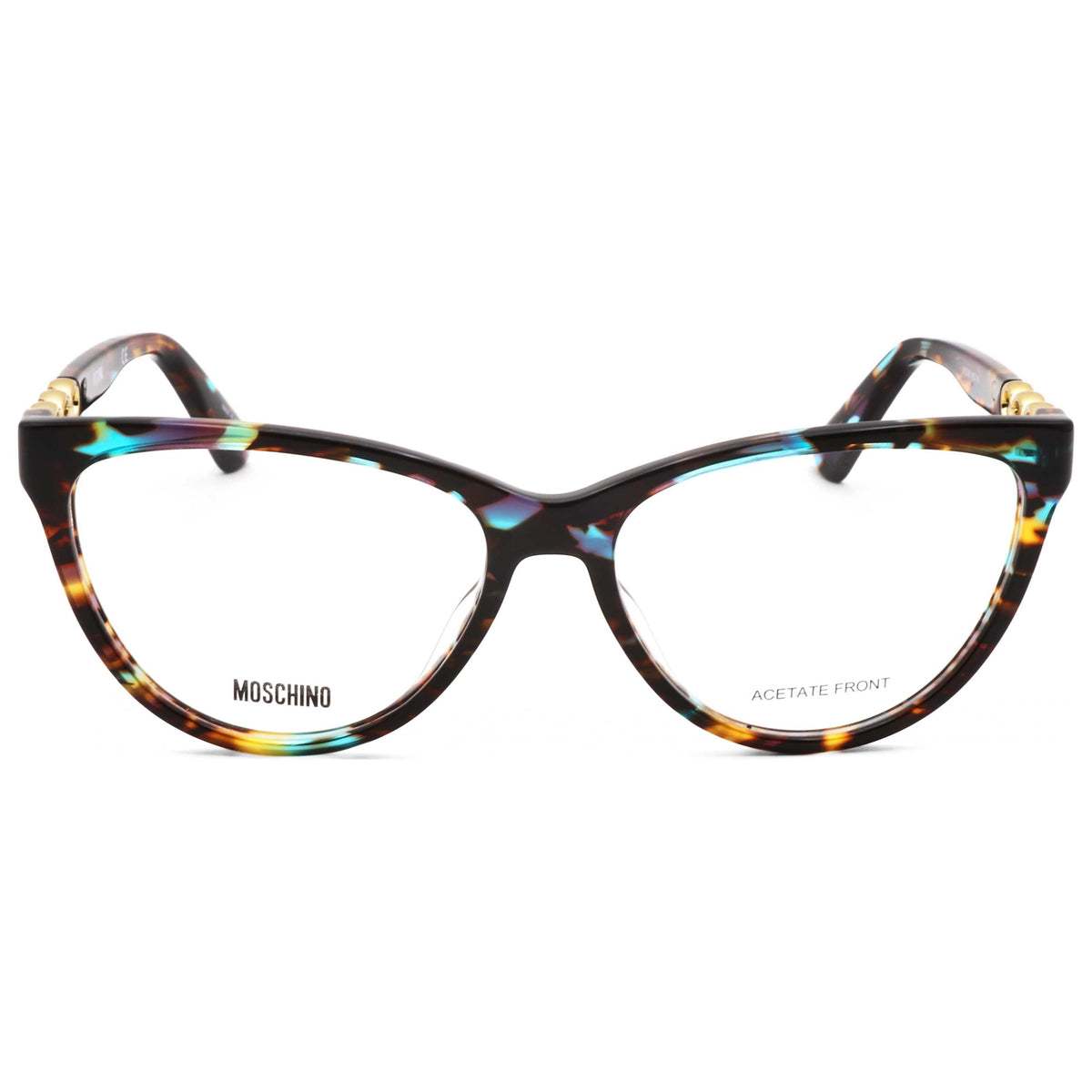 Moschino Women's 53mm Brown Blue Havana Eyeglasses MOS589-X8Q-53