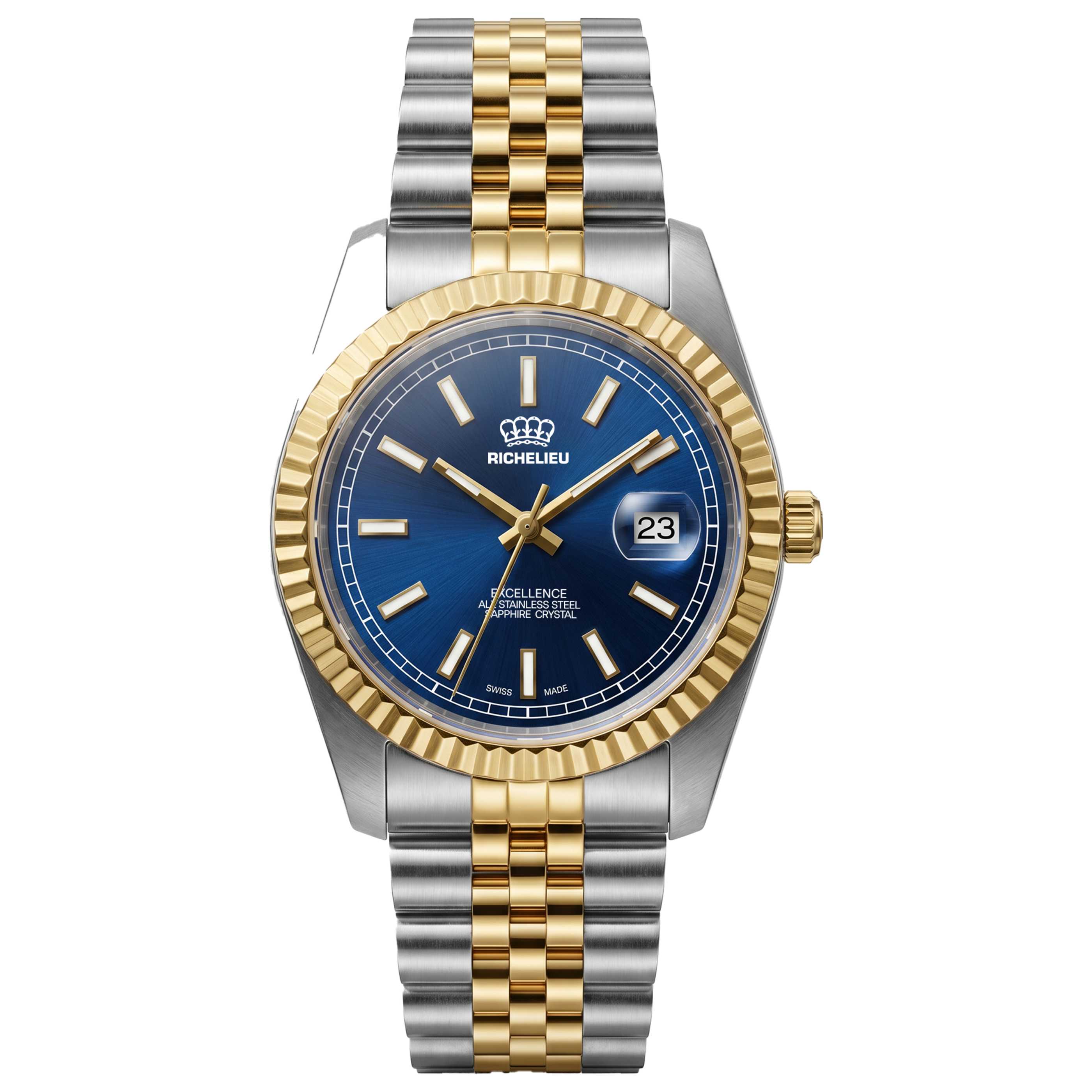 שעון לגבר Classic של Richelieu, קוורץ, 41 מ״מ