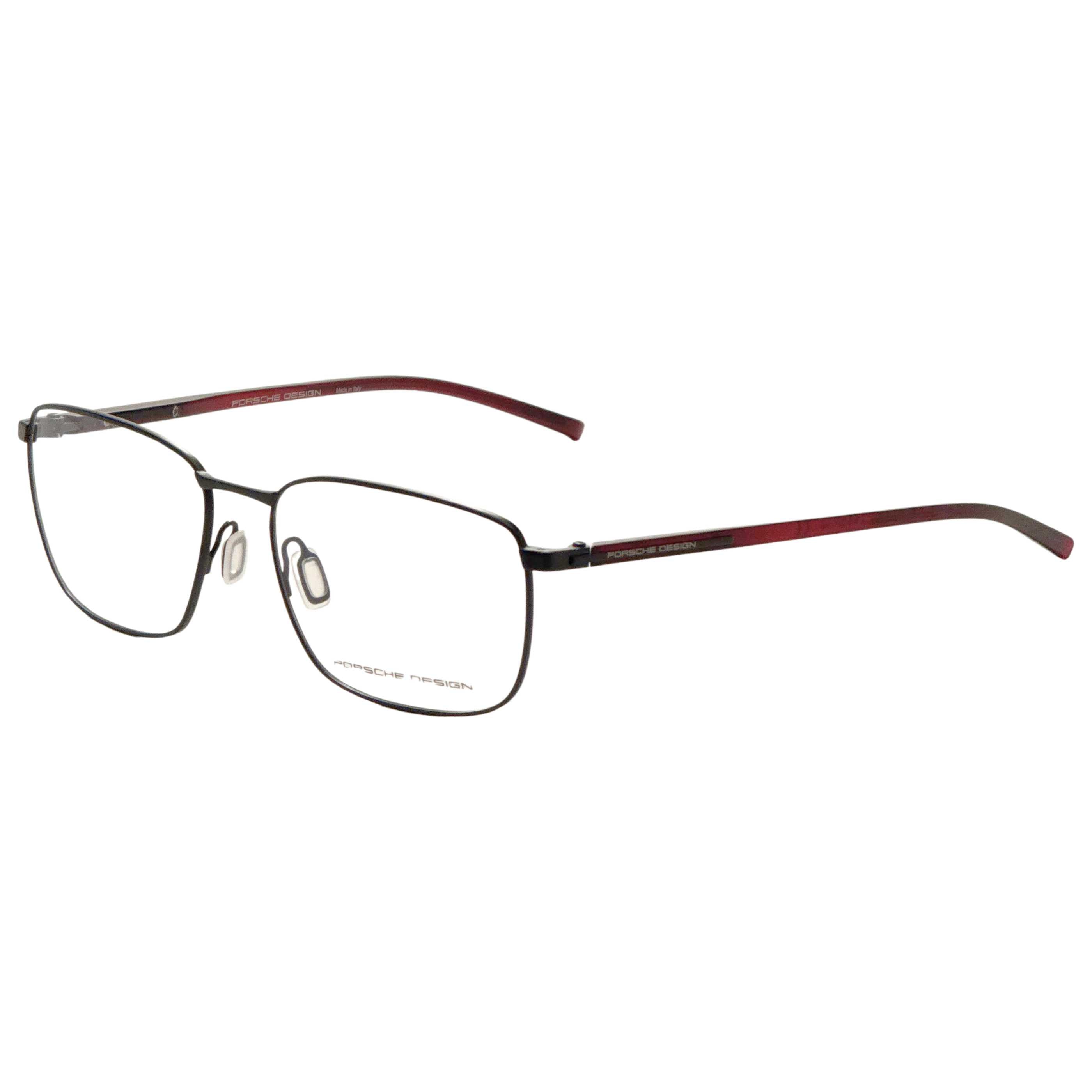 משקפי ראייה Porsche Design דגם P8368 לגברים 53 מ״מ בצבע שחור ואדום