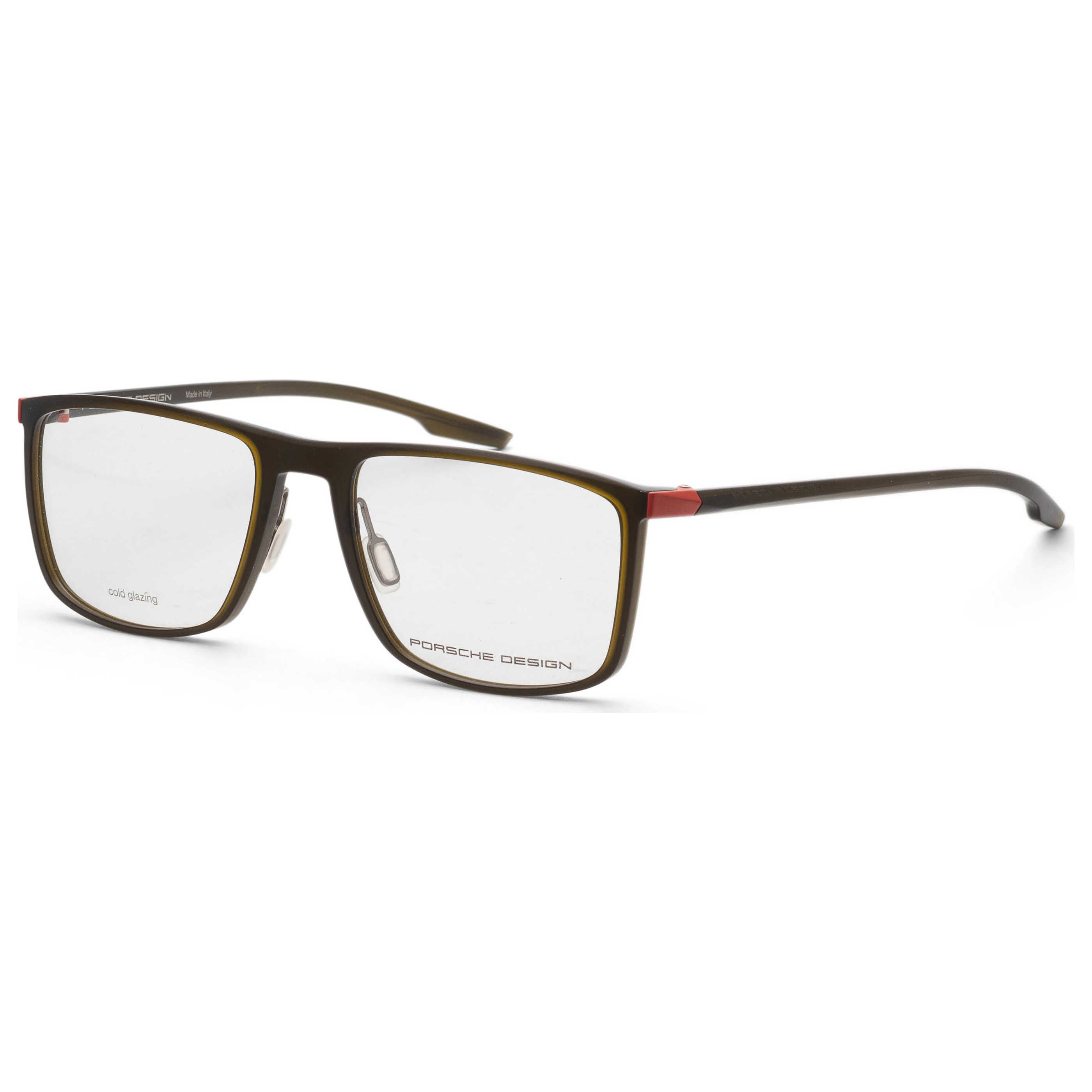 משקפי ראייה Porsche Design דגם P8738 לגברים 56 מ״מ בצבע זית