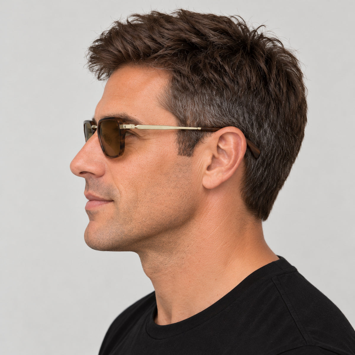 Paul Smith Men's Kean 52mm Striped Brown Sunglasses PS24603S-210-52