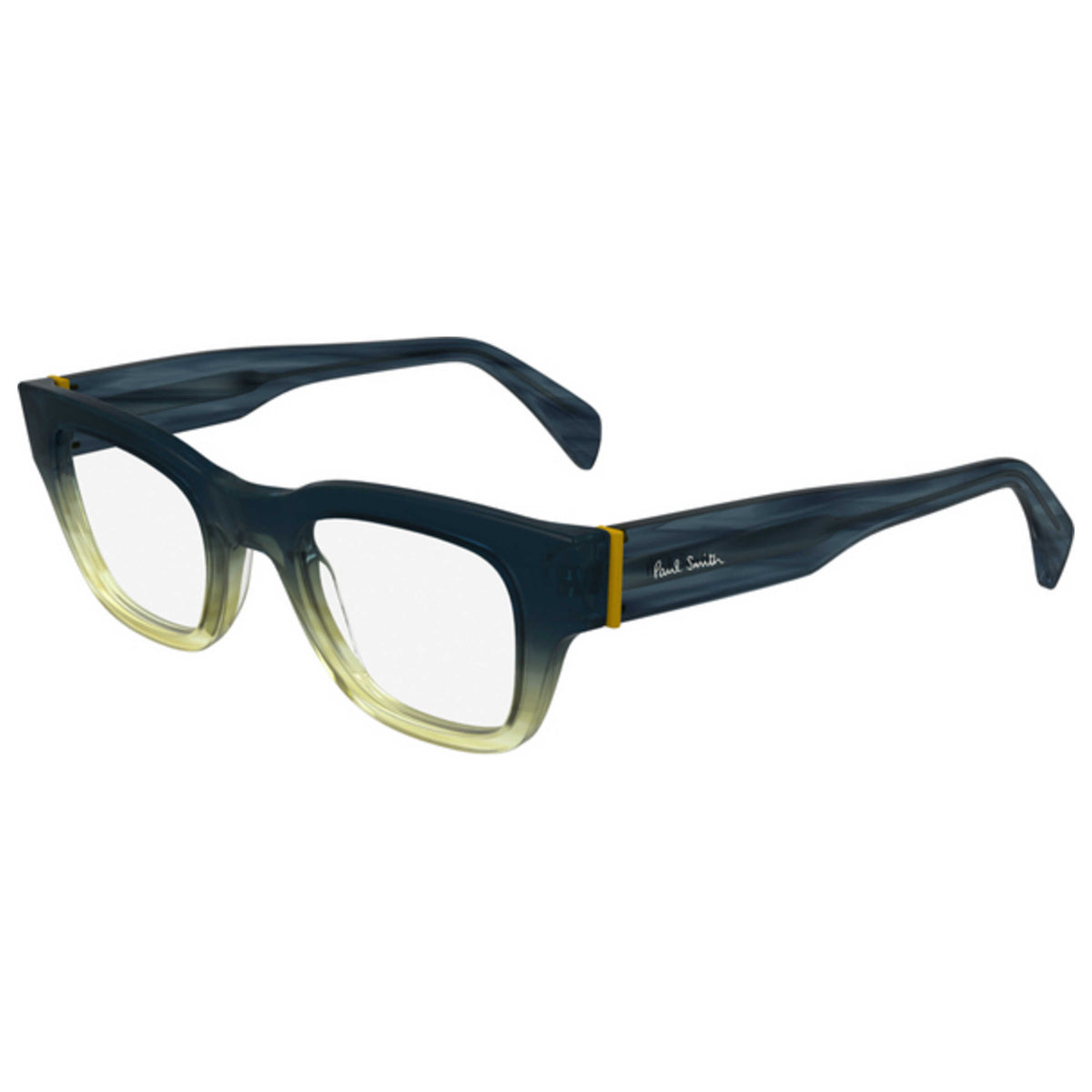 משקפי ראייה Paul Smith דגם Kellino לגברים 49 מ״מ בצבע Opaque Petrol כחול and חול צהוב