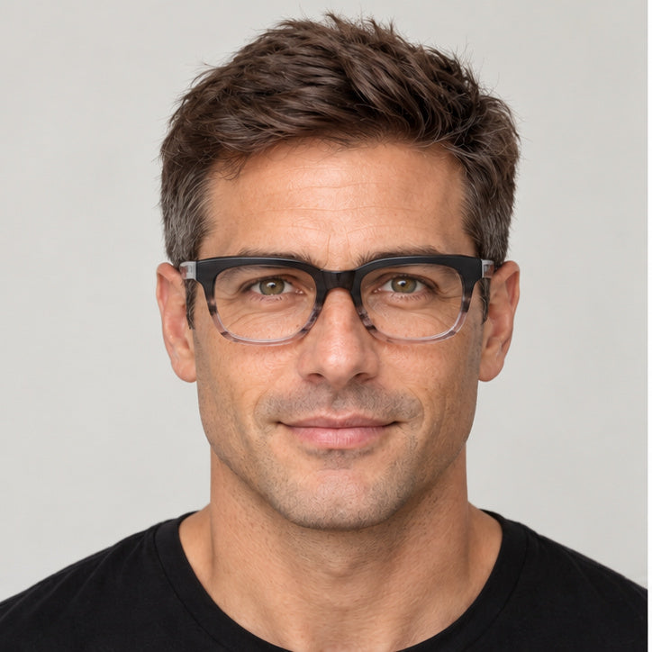 Paul Smith Unisex Meade 52mm Black Multistripes Eyeglasses PS25606-021-52