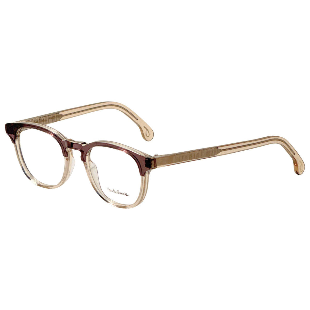 Paul Smith Unisex Abbott 48mm Slate Tobacco Crystal Eyeglasses PSOP001V1-005-48