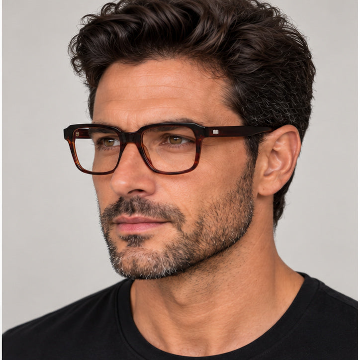PSOP103-640-54 Men's Hythe 54mm Red Havana Eyeglasses PSOP103-640-54