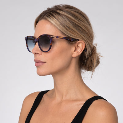 משקפי שמש Rag & Bone דגם Rnb1020 לנשים 54 מ״מ בצבע הוואנה כחולה