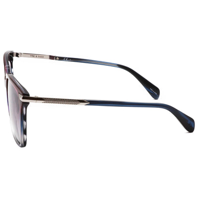 משקפי שמש Rag & Bone דגם Rnb1066 לנשים 55 מ״מ בצבע כחול Violet Horn