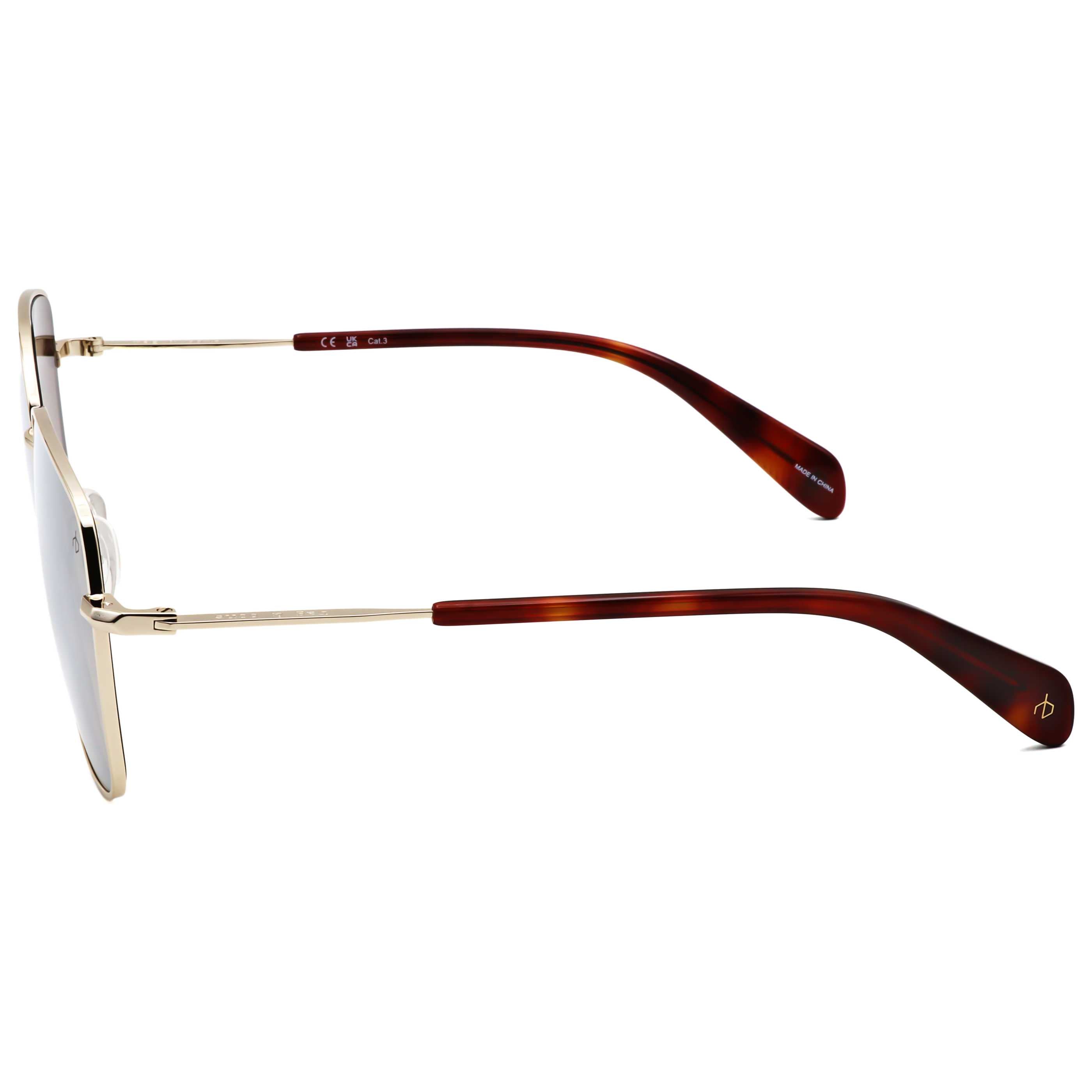 משקפי שמש Rag & Bone דגם Rnb1082 יוניסקס 57 מ״מ בצבע זהב הוואנה