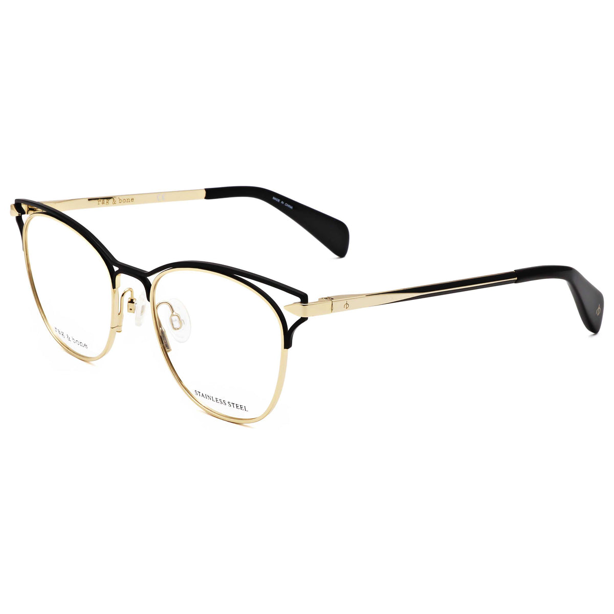 Rag & Bone Women's 51mm Gold Black Eyeglasses RNB3019-RHL-51