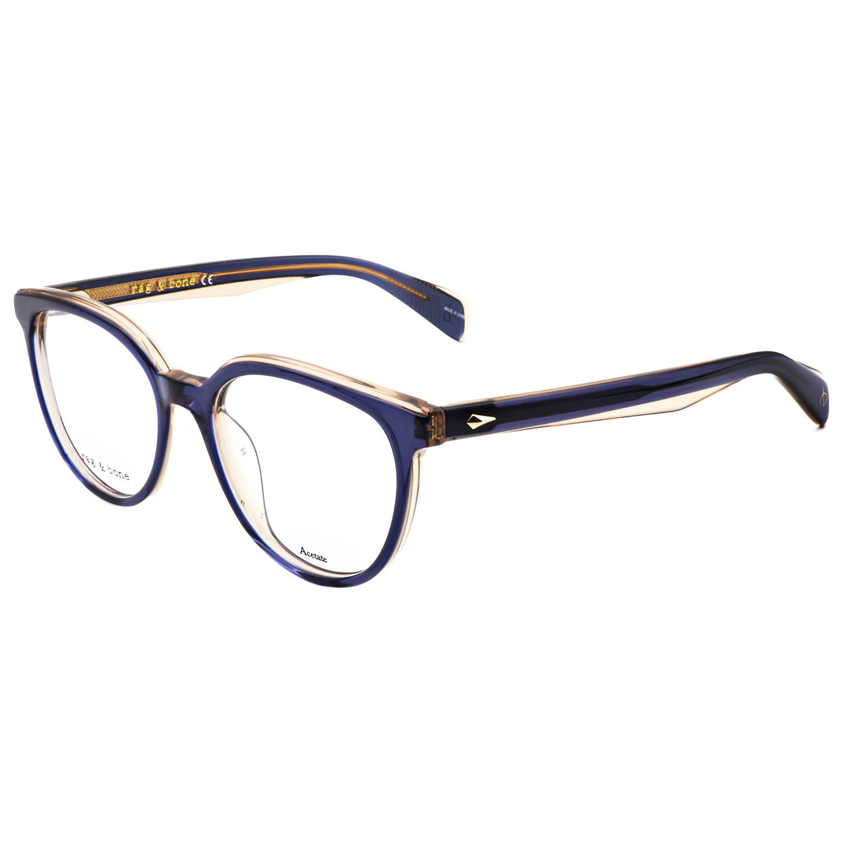 Rag & Bone Women's 50mm Blue Beige Eyeglasses RNB3029-YRQ-50