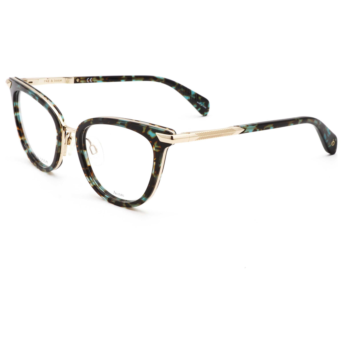 Rag & Bone Women's 51 mm Green Havana Eyeglasses RNB3051-G-XGW-51