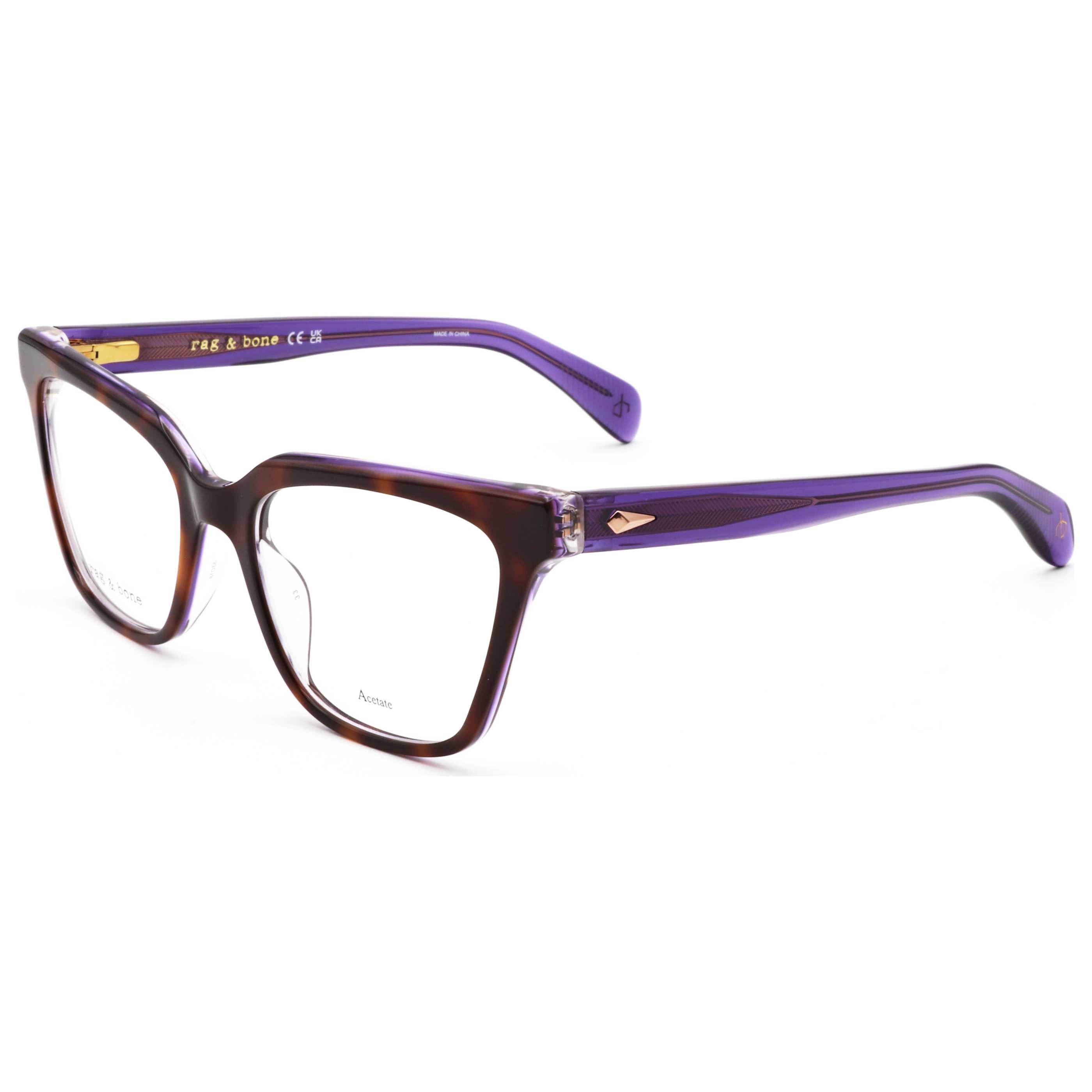 משקפי ראייה Rag & Bone דגם Rnb3057 לנשים 53 מ״מ בצבע Violet