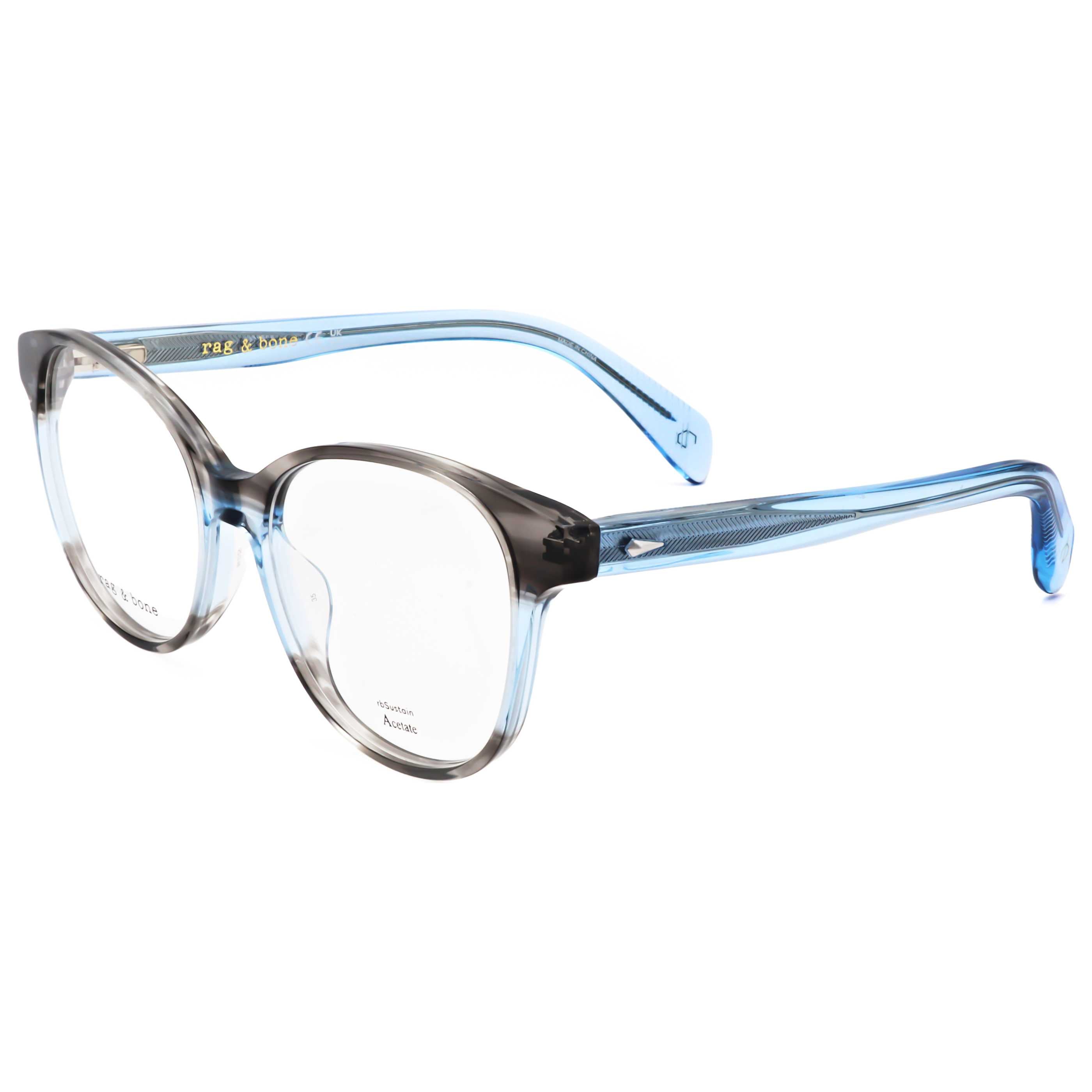 משקפי ראייה Rag & Bone דגם Rnb3068 לנשים 52 מ״מ בצבע אפור כחול