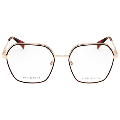משקפי ראייה Rag & Bone דגם Rnb3072 לנשים 53 מ״מ בצבע בורדו אדום זהב