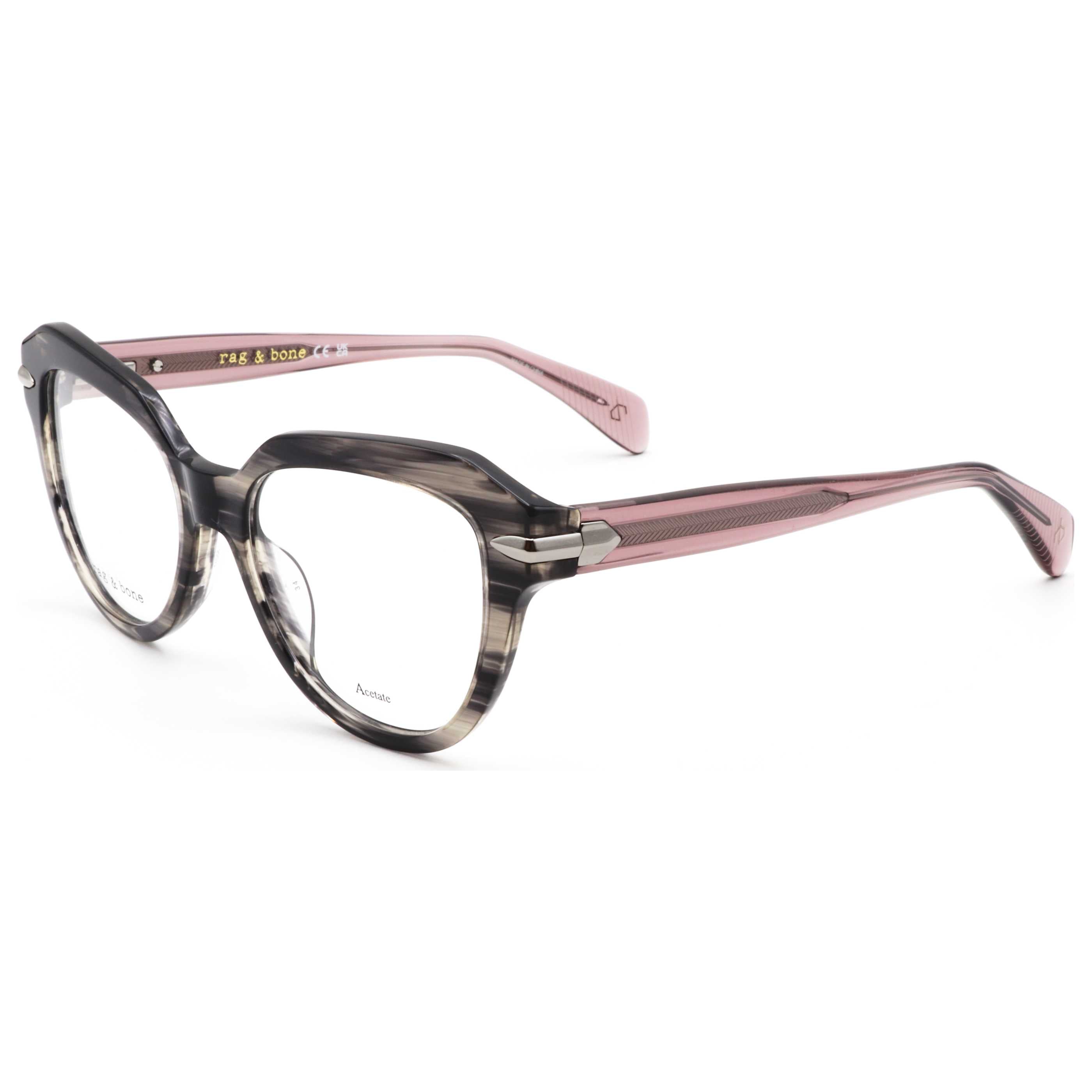 משקפי ראייה Rag & Bone דגם Rnb3073 לנשים 50 מ״מ בצבע אפור Horn
