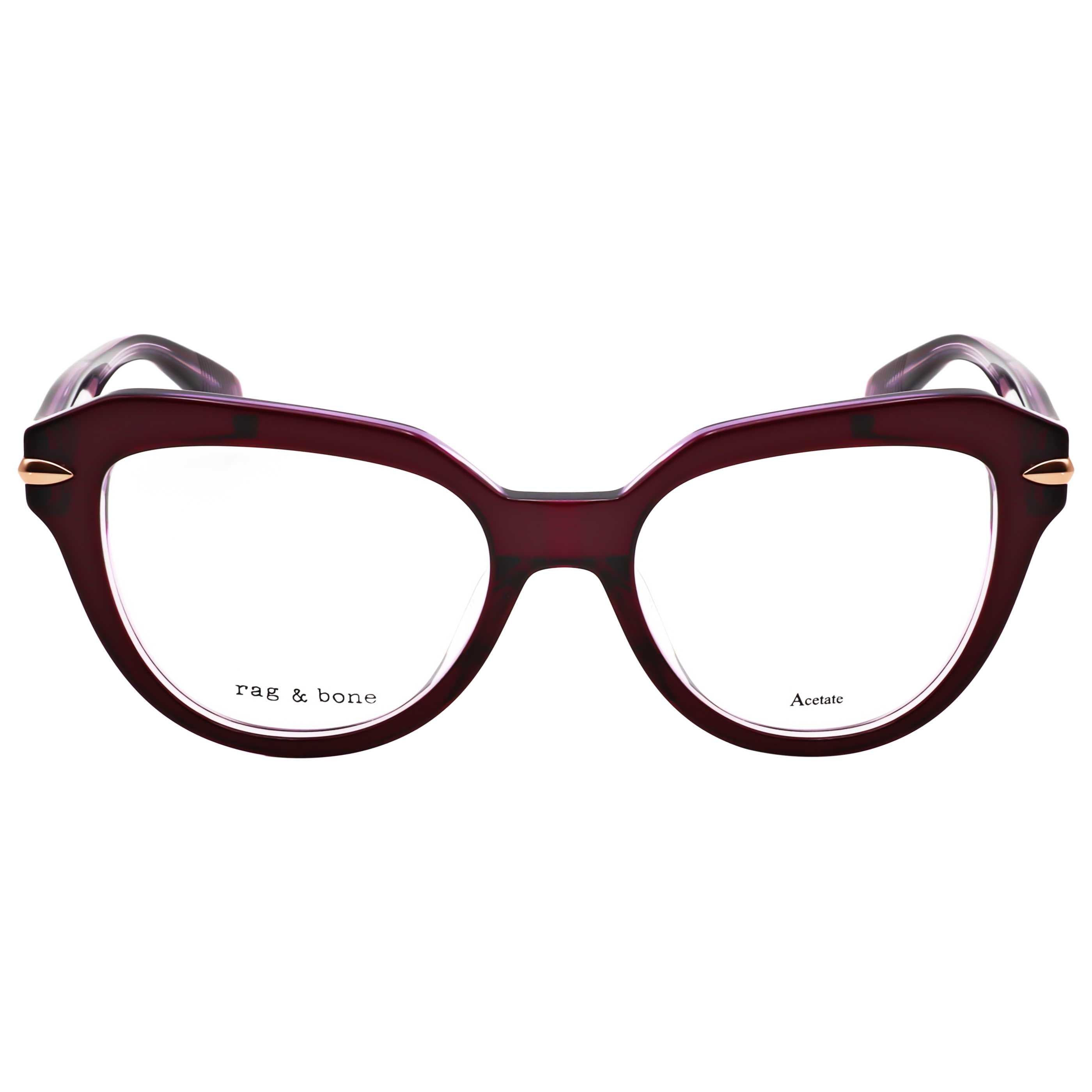 משקפי ראייה Rag & Bone דגם Rnb3073 לנשים 50 מ״מ בצבע בורדו