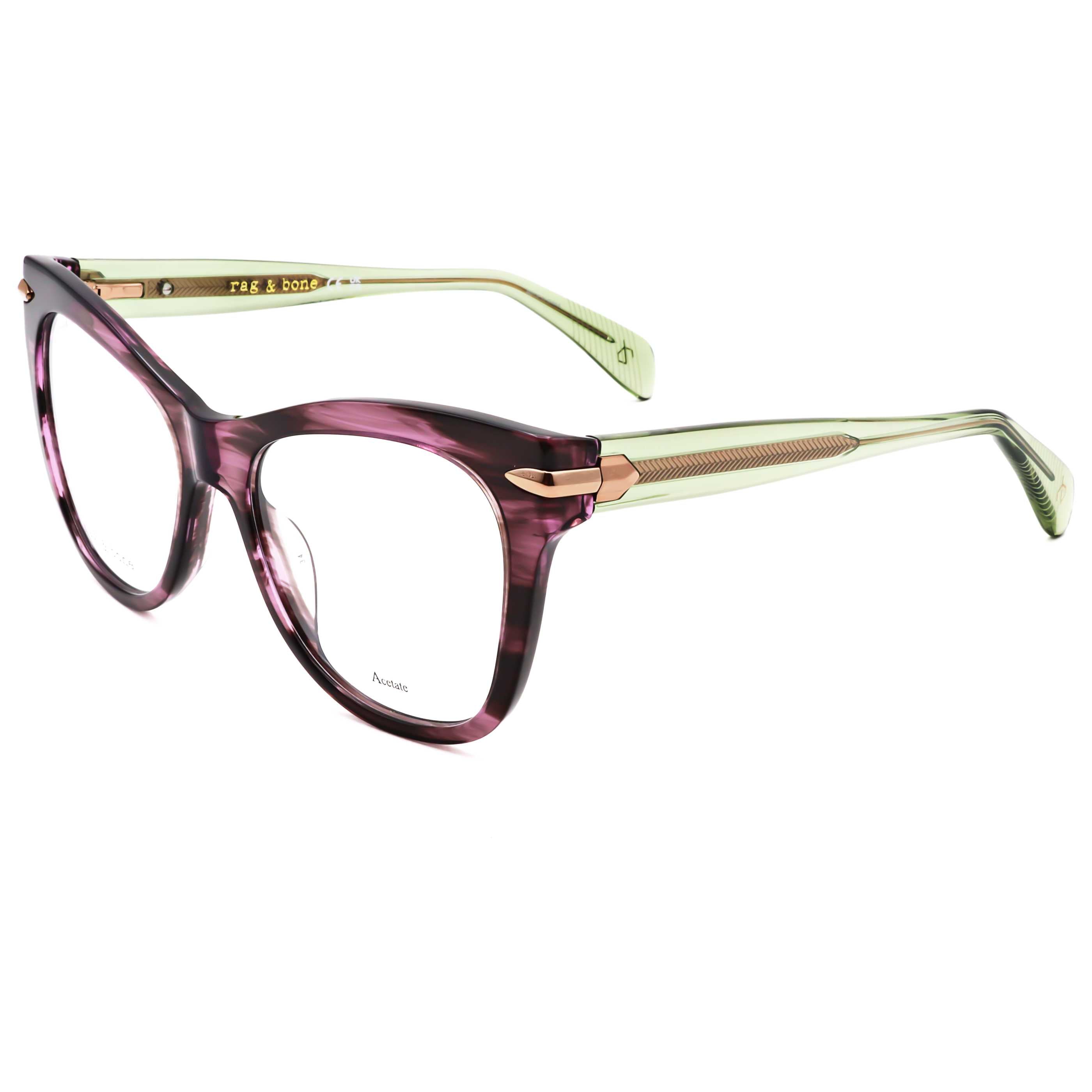 משקפי ראייה Rag & Bone דגם Rnb3074 לנשים 53 מ״מ בצבע אפור Horn