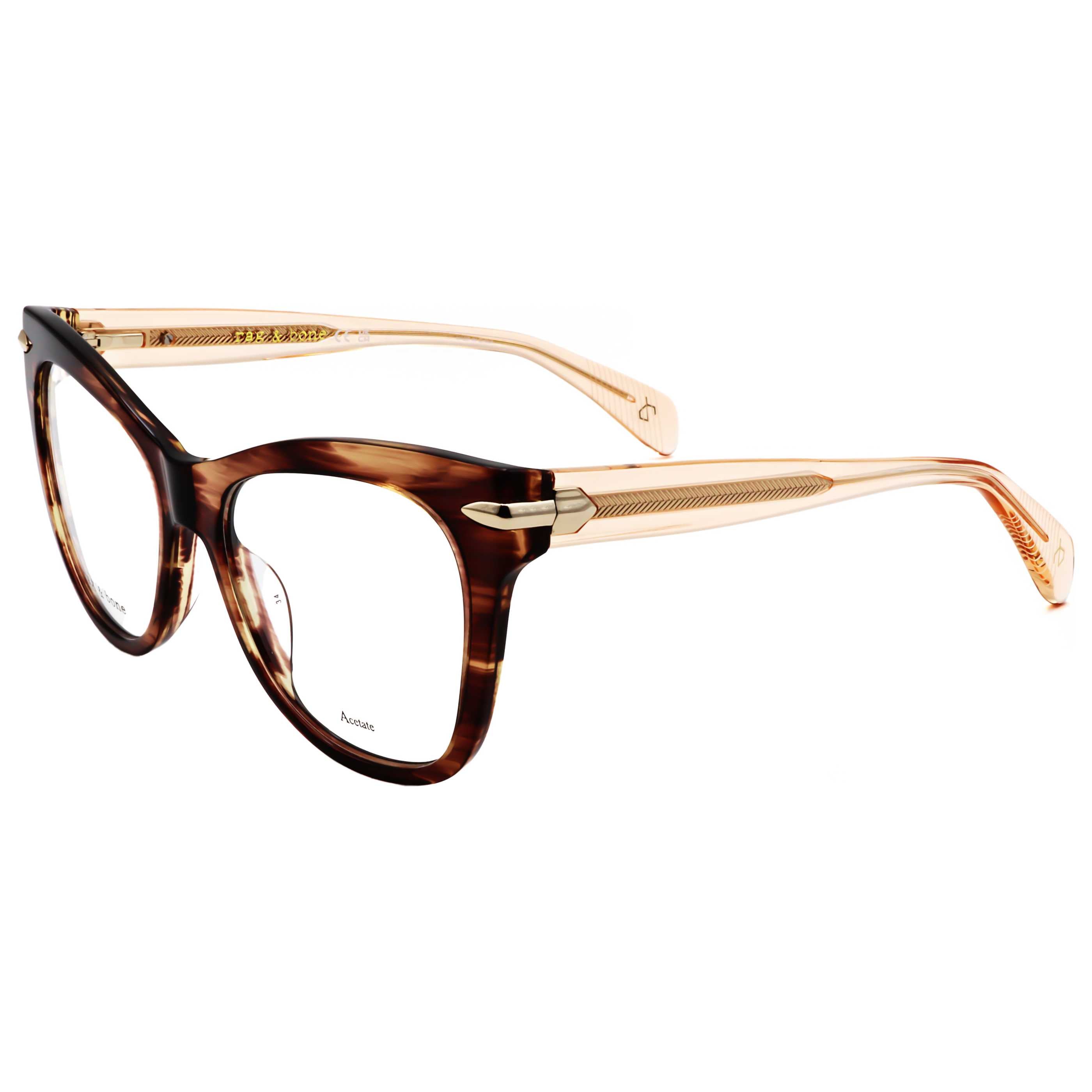 משקפי ראייה Rag & Bone דגם Rnb3074 לנשים 53 מ״מ בצבע חום Horn