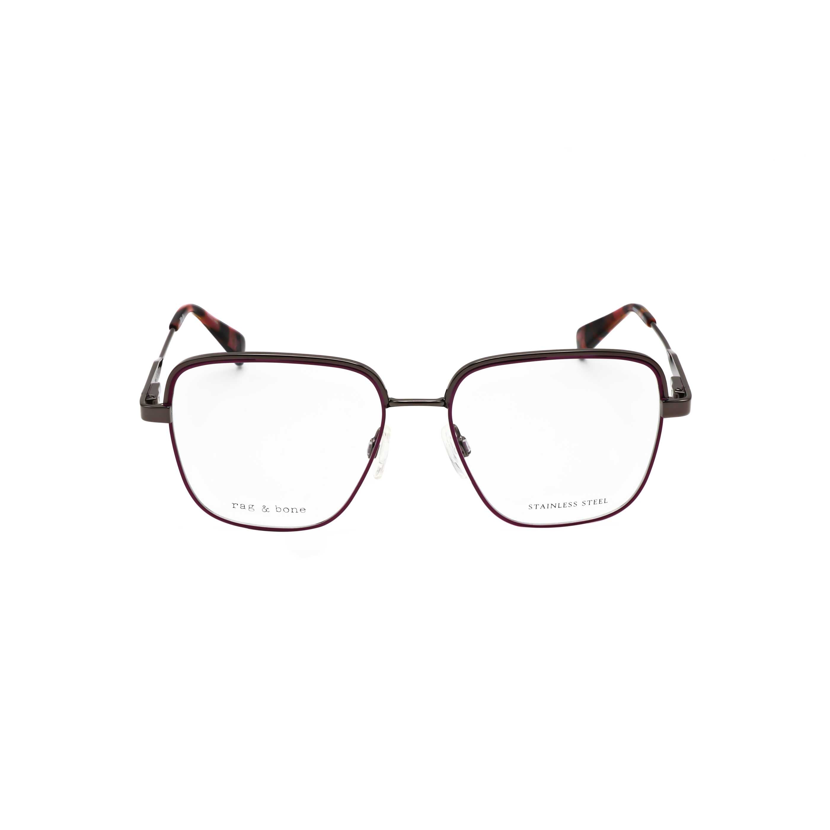 משקפי ראייה Rag & Bone דגם Rnb3075 לנשים 54 מ״מ בצבע רותניום כהה ורוד
