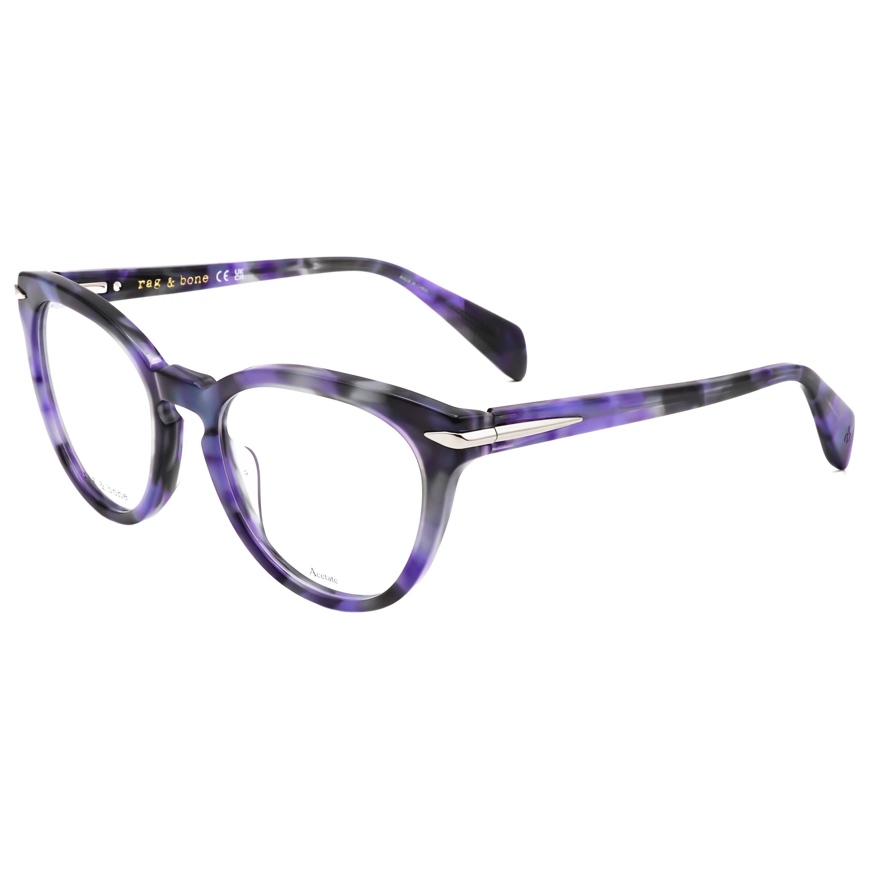 משקפי ראייה Rag & Bone דגם Rnb3078 לנשים 52 מ״מ בצבע Pearled Violet