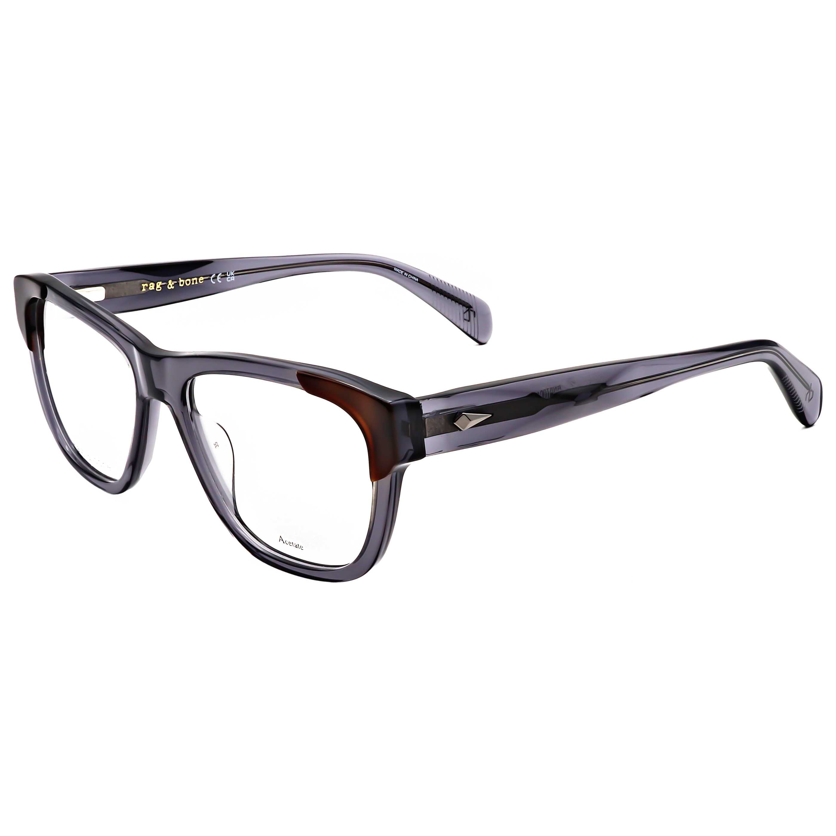 משקפי ראייה Rag & Bone דגם Rnb7061 לגברים 55 מ״מ בצבע אפור הוואנה