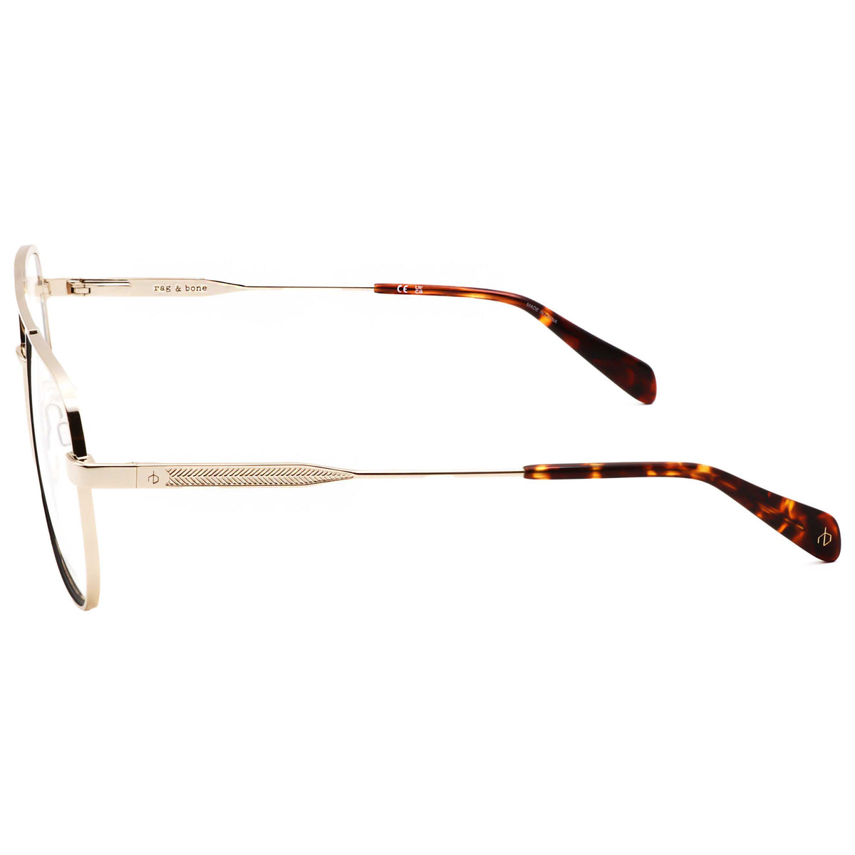 משקפי ראייה Rag & Bone דגם RNB7062-G-RHL-54 לגברים 54 מ״מ בצבע זהב ושחור