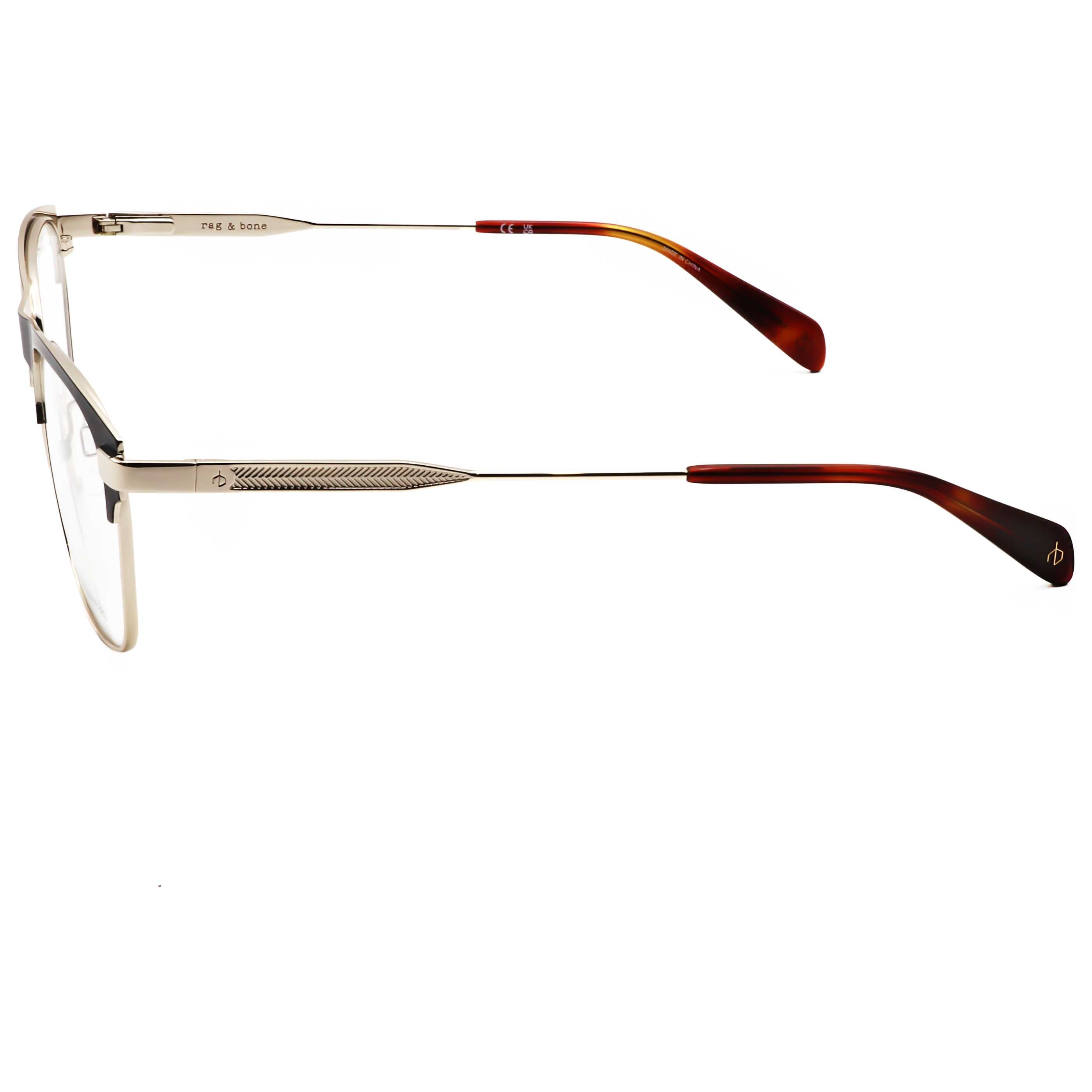 משקפי ראייה Rag & Bone דגם Rnb7063 לגברים 54 מ״מ בצבע זהב שחור