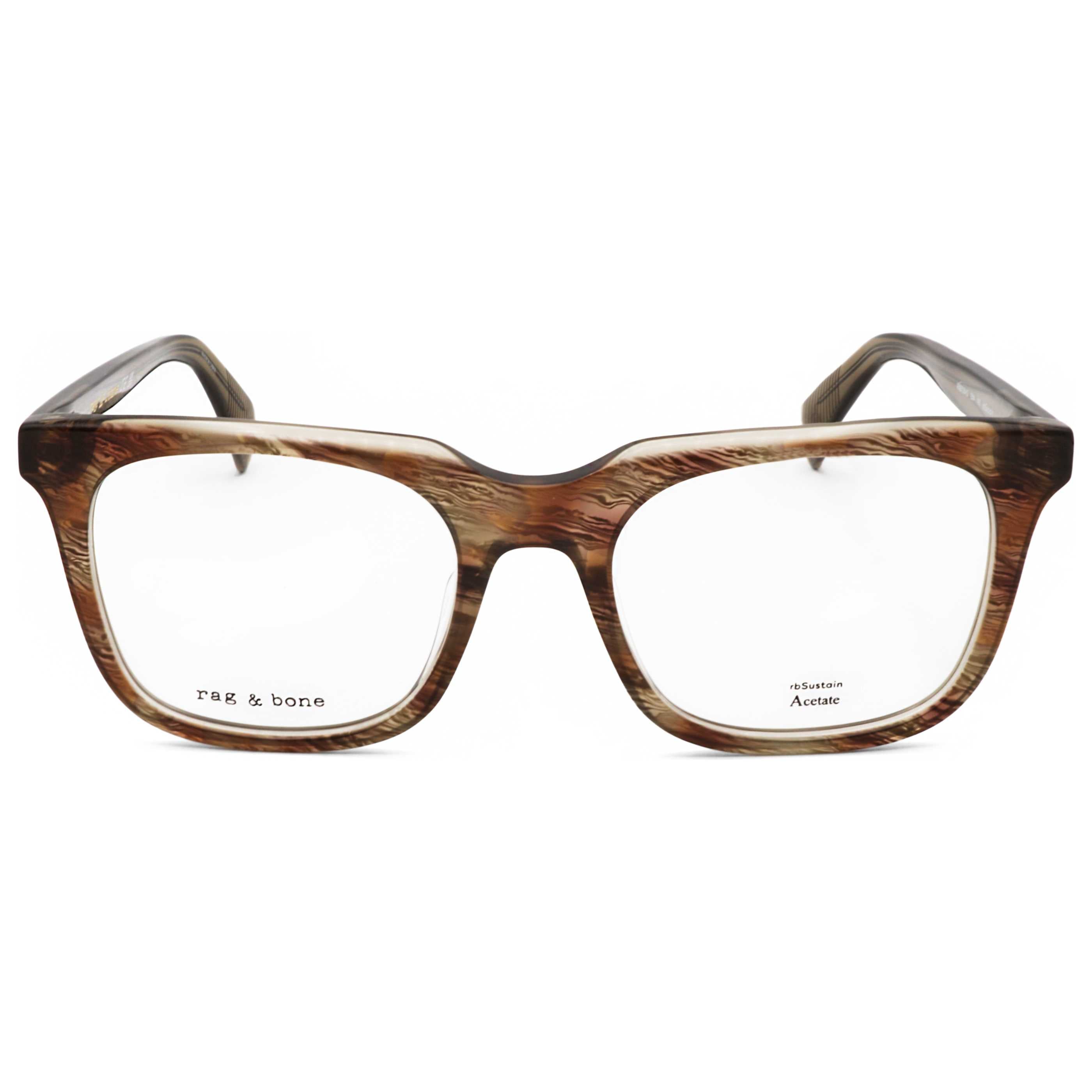 משקפי ראייה Rag & Bone דגם Rnb7064 לגברים 55 מ״מ בצבע חום Horn