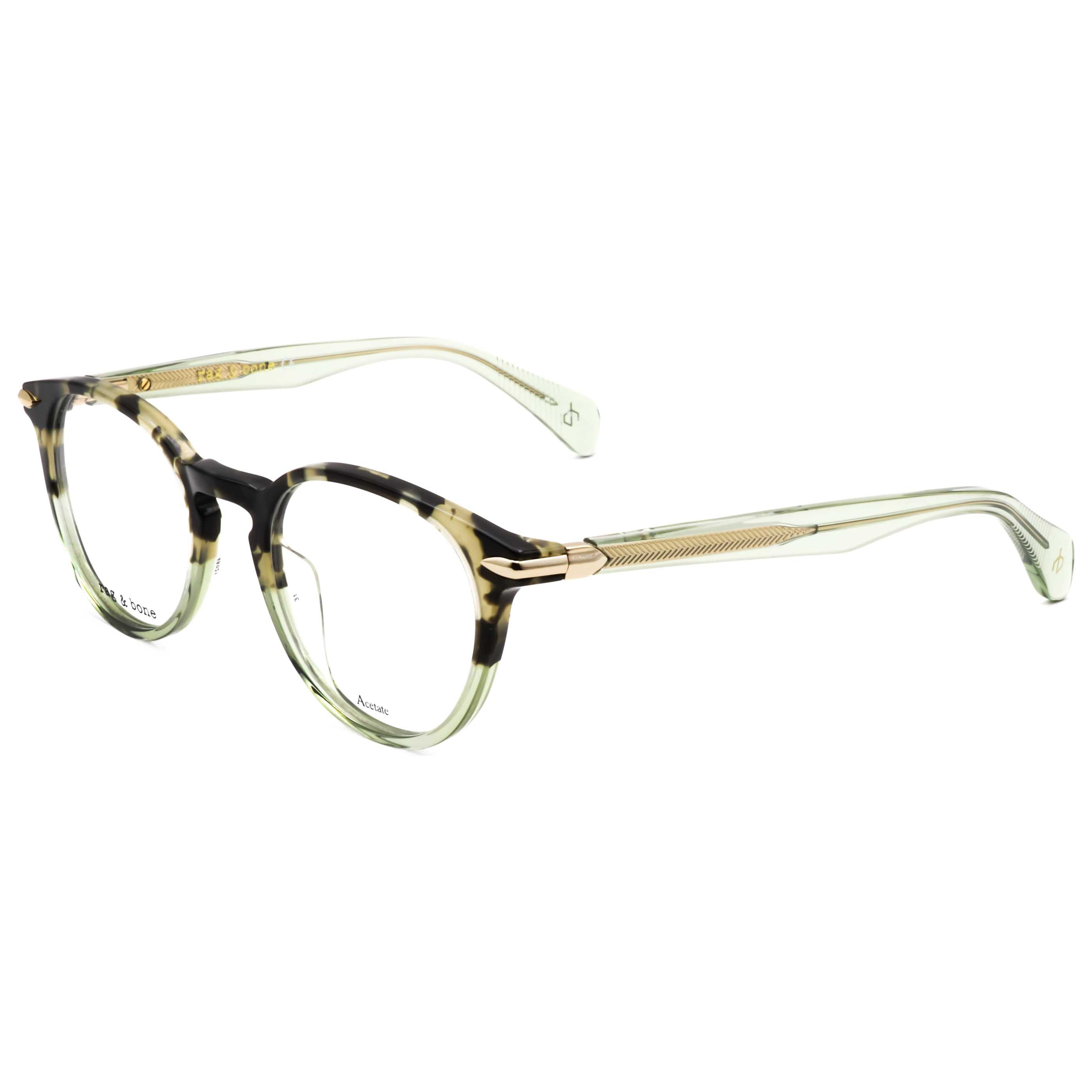 משקפי ראייה Rag & Bone דגם Rnb8003 יוניסקס 48 מ״מ בצבע הוואנה ירוק Shaded