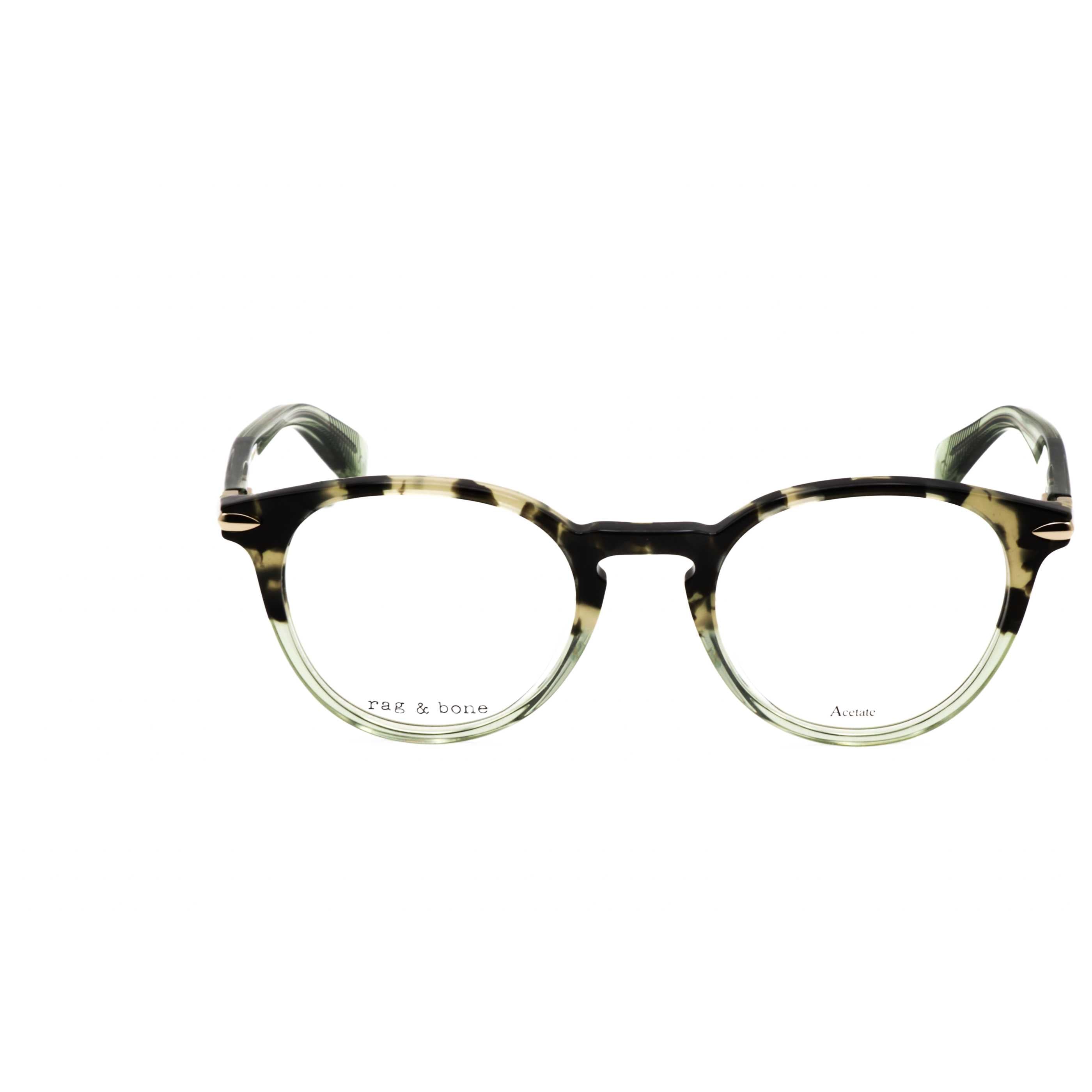 משקפי ראייה Rag & Bone דגם Rnb8003 יוניסקס 48 מ״מ בצבע הוואנה ירוק Shaded