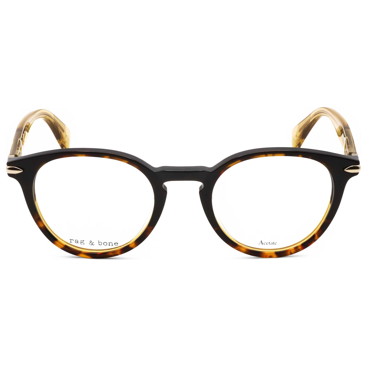 Rag & Bone Unisex 48 mm Black Shaded Havana Eyeglasses RNB8003-W4A-48
